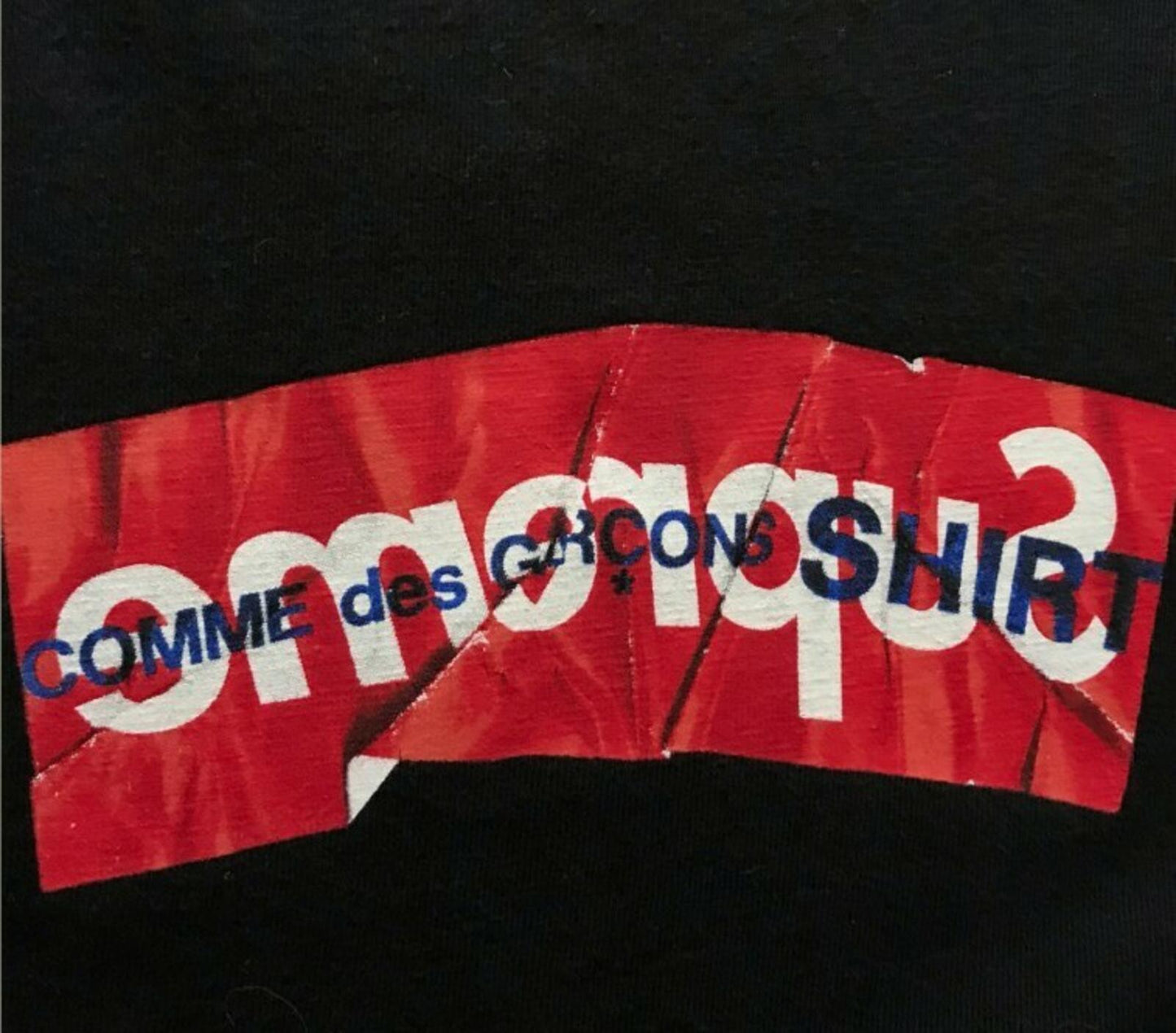 SS17 Supreme CDG Comme Des Garçons Shirt Box Logo Tee Black Size M