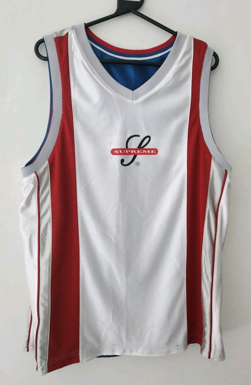 SS22 Supreme Reversible Basketball Jersey Size L Large Royal sleeveless tank top