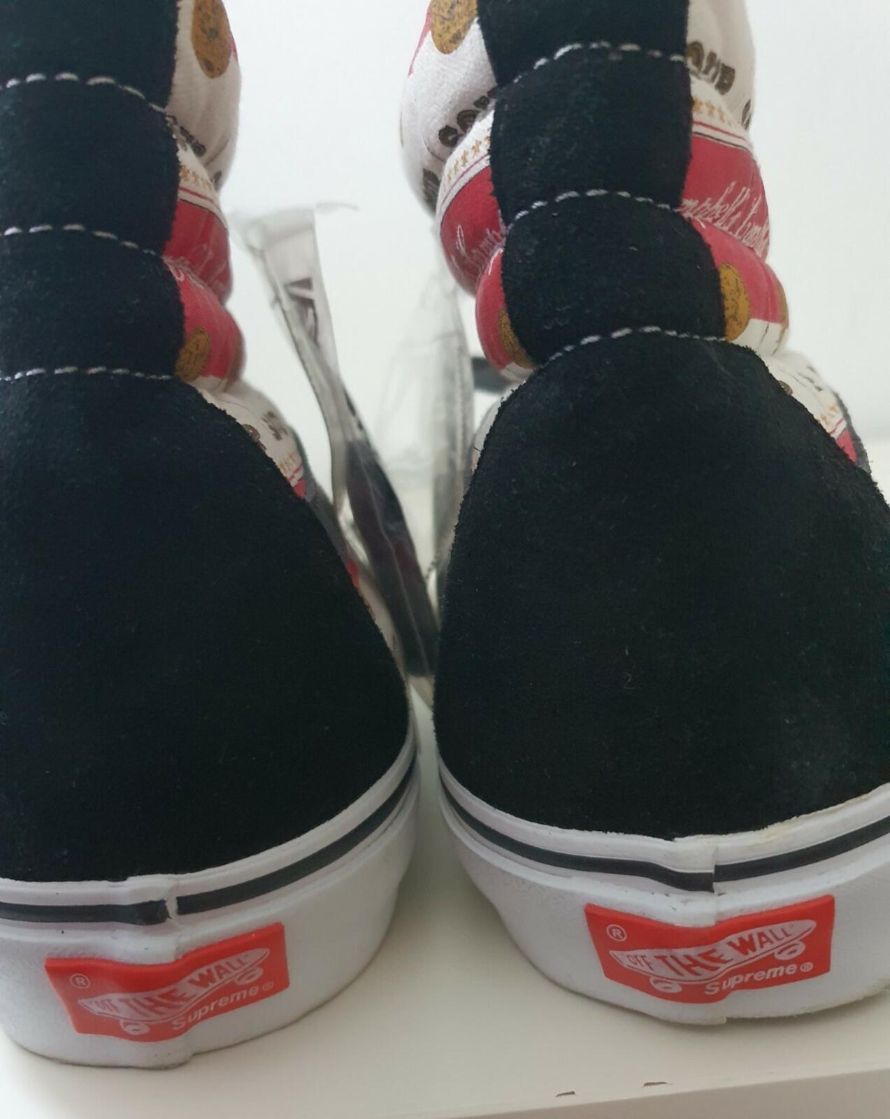 SAMPLE SS12 Supreme x Vans Campbell's Soup Sk8-Hi UK 11 US 12 EUR 46 Andy Warhol
