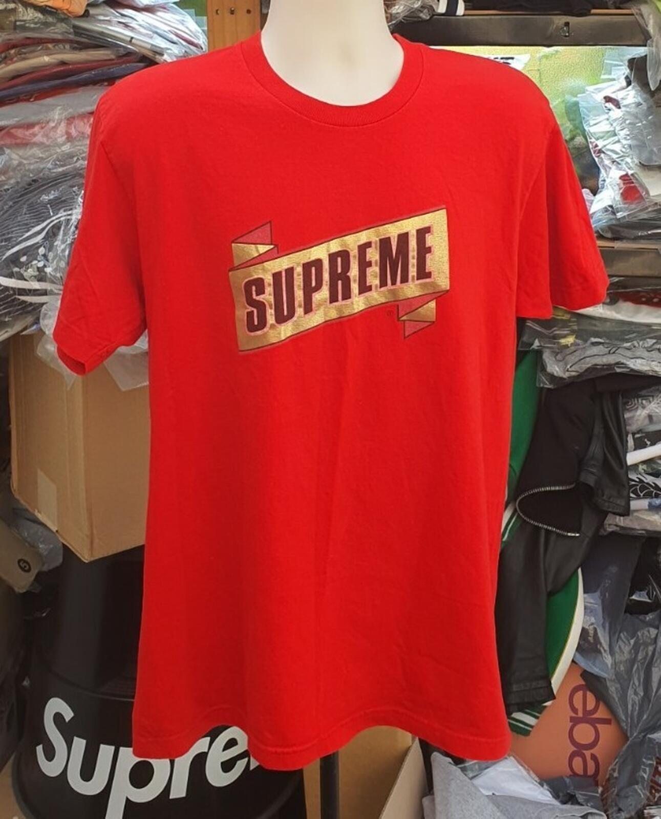 SS13 Supreme Emblem tee size L large lime T-shirt Rare 2013 Vintage
