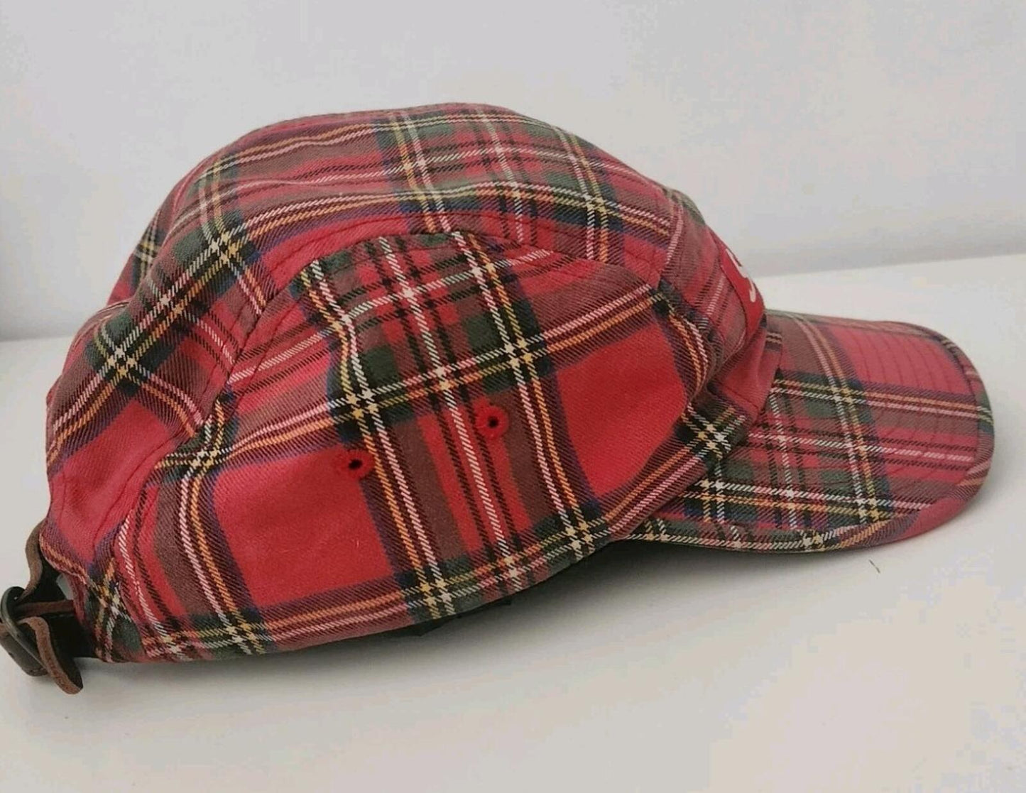 FW20 Supreme Washed Chino Twill Camp Cap Tartan
