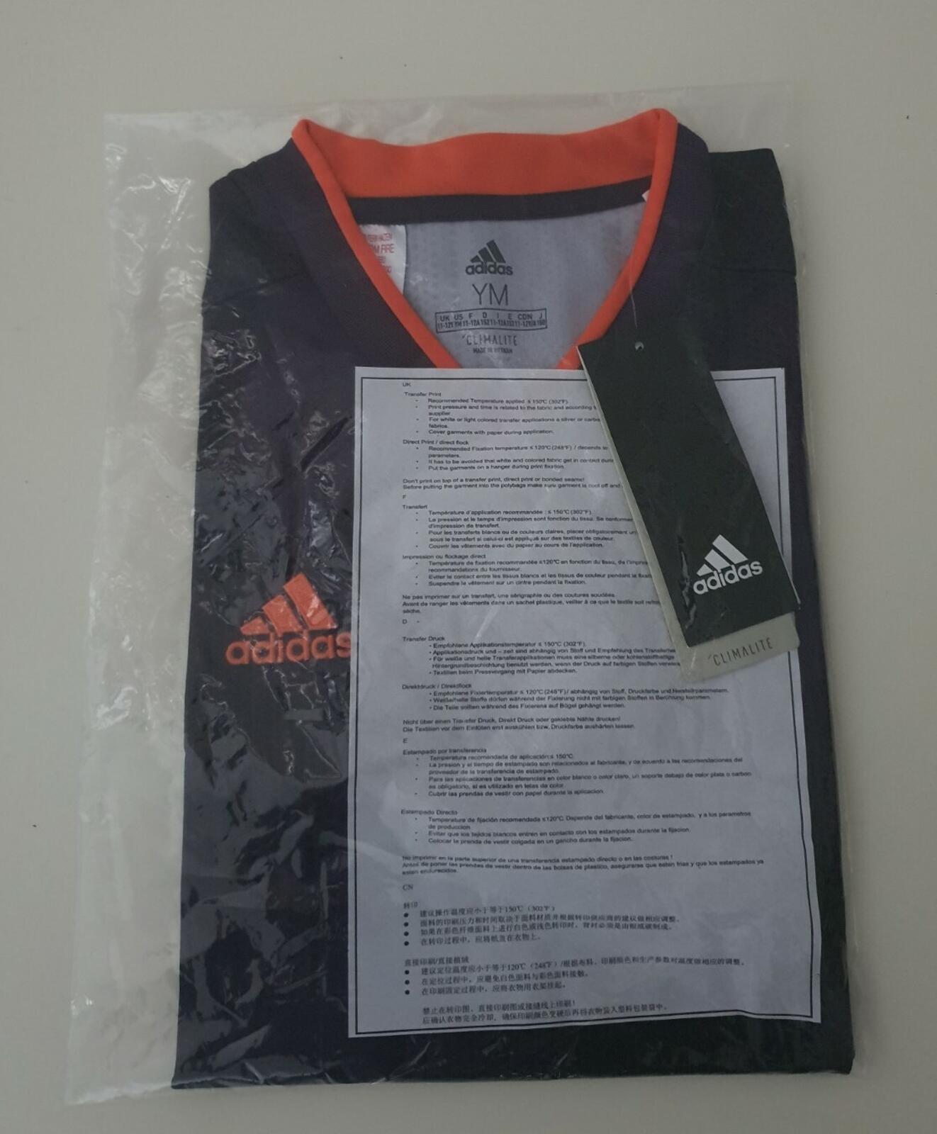 ADIDAS Kids youths Tiro 19 football jersey 11-12 years boys purple Climalite