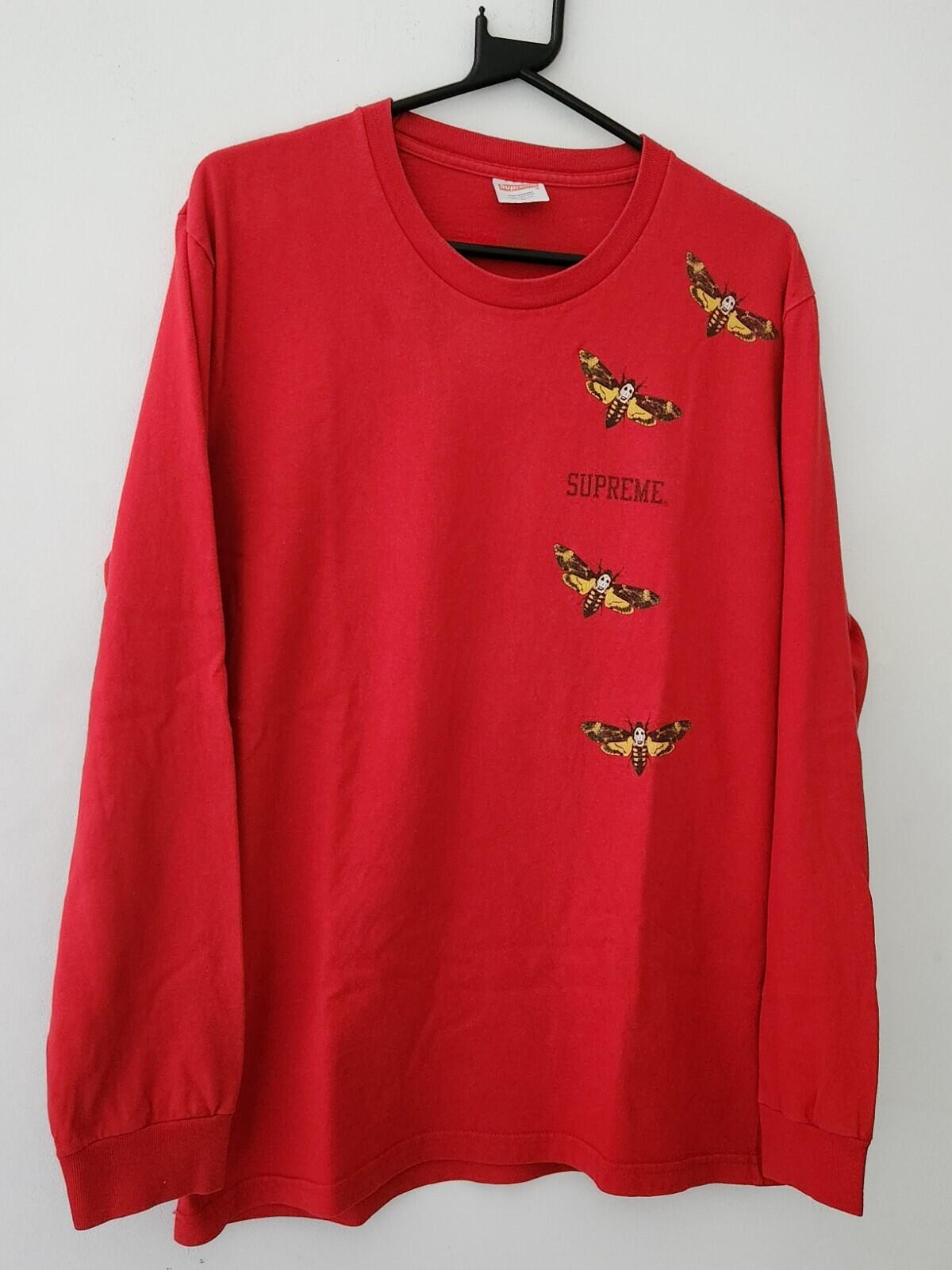 SS15 Supreme Moth L/S tee size M medium Red long sleeve t-shirt Rare Vintage