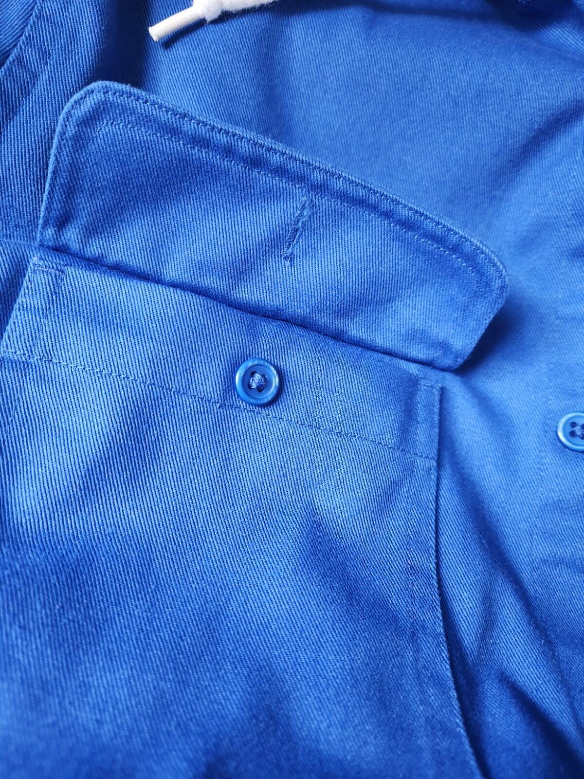 FW13 Supreme Hooded Twill Shirt Blue Size M