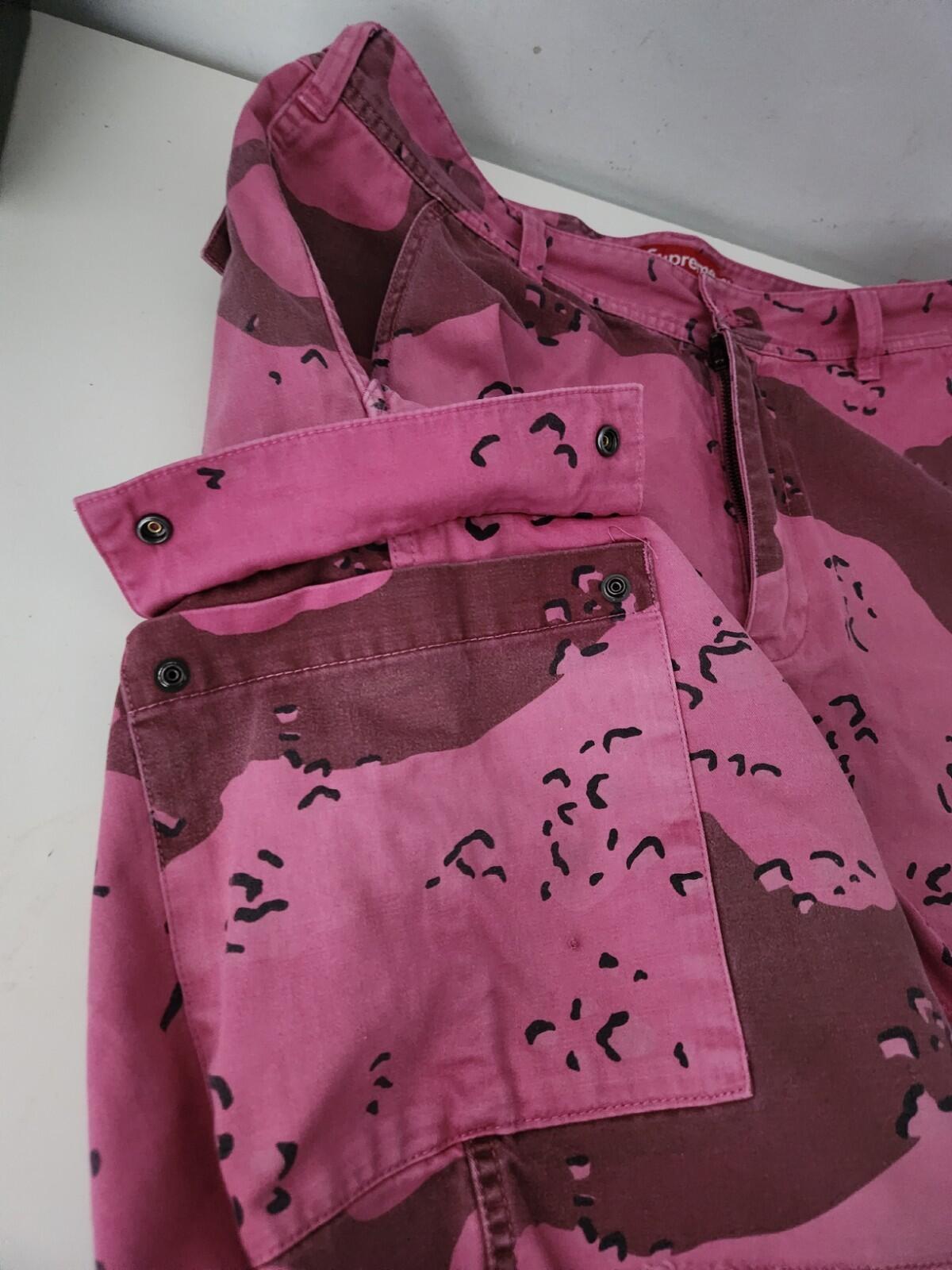 SS21 Supreme overdyed Camo Cargo Short Pink Size 32 Large