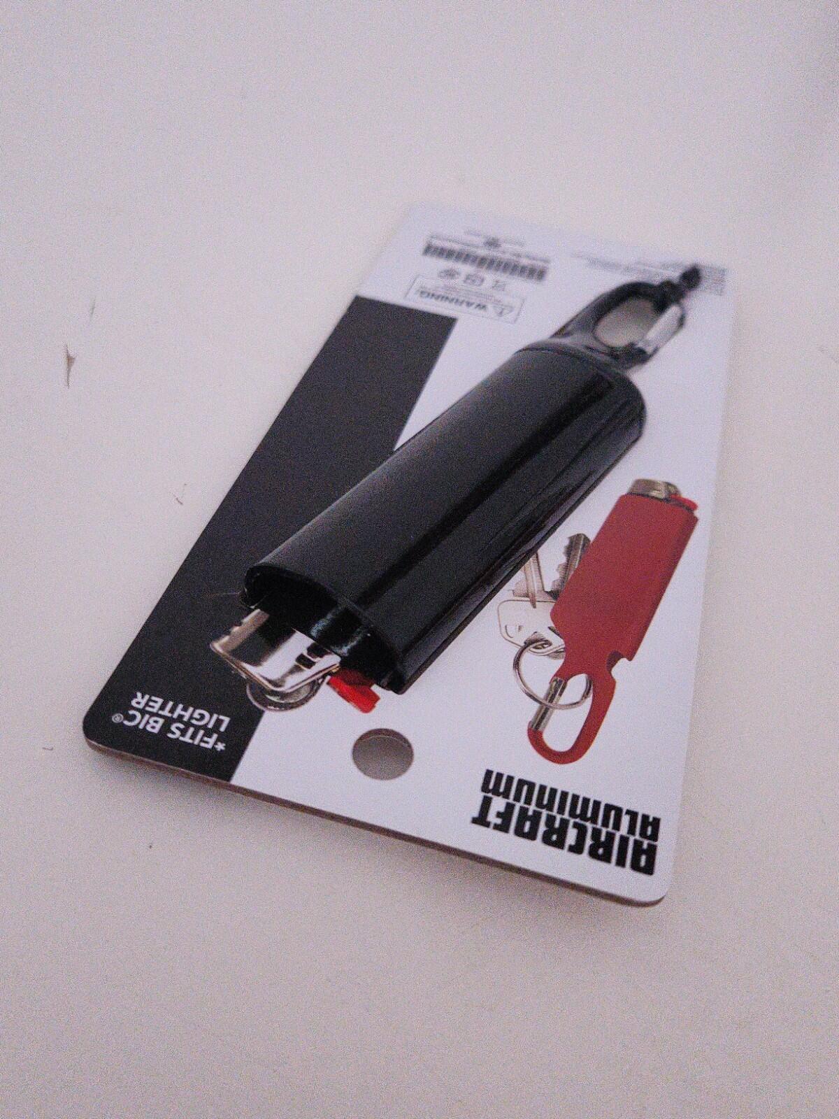 SS22 Supreme Lighter Case Carabiner Accessory Black Aluminum Keychain Keyring