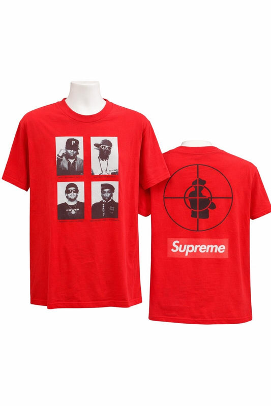 SS06 Supreme x Public Enemy Camiseta Roja Talla XL