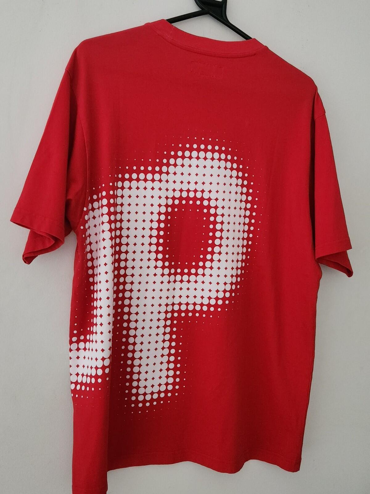SS24 Supreme Halftone S/S Top Red Tee Short Sleeve T-shirt