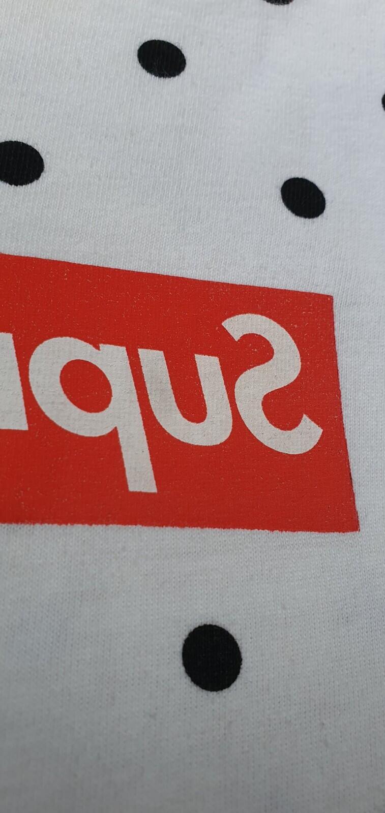 SS12 Supreme Comme Des Garcons CDG Box Logo Polka Dot Tee white T-shirt Vintage