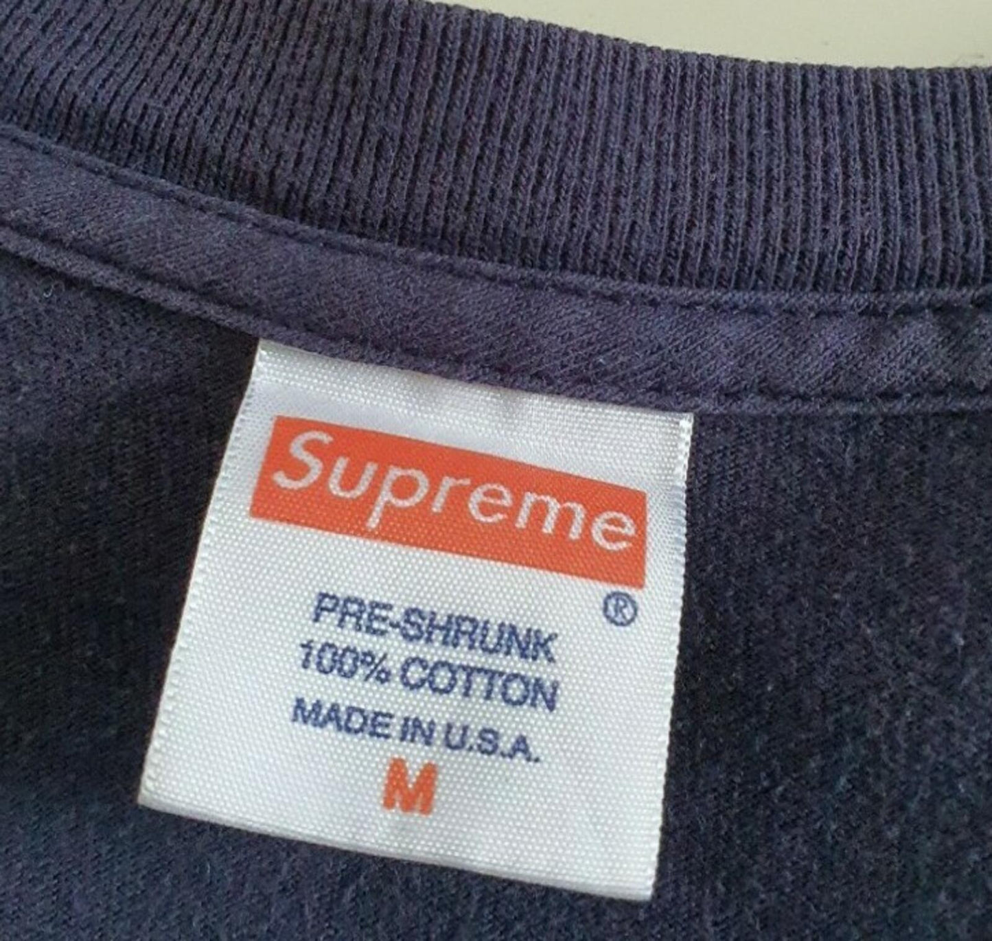 SS13 Supreme Bling Box Logo Tee Navy Size M