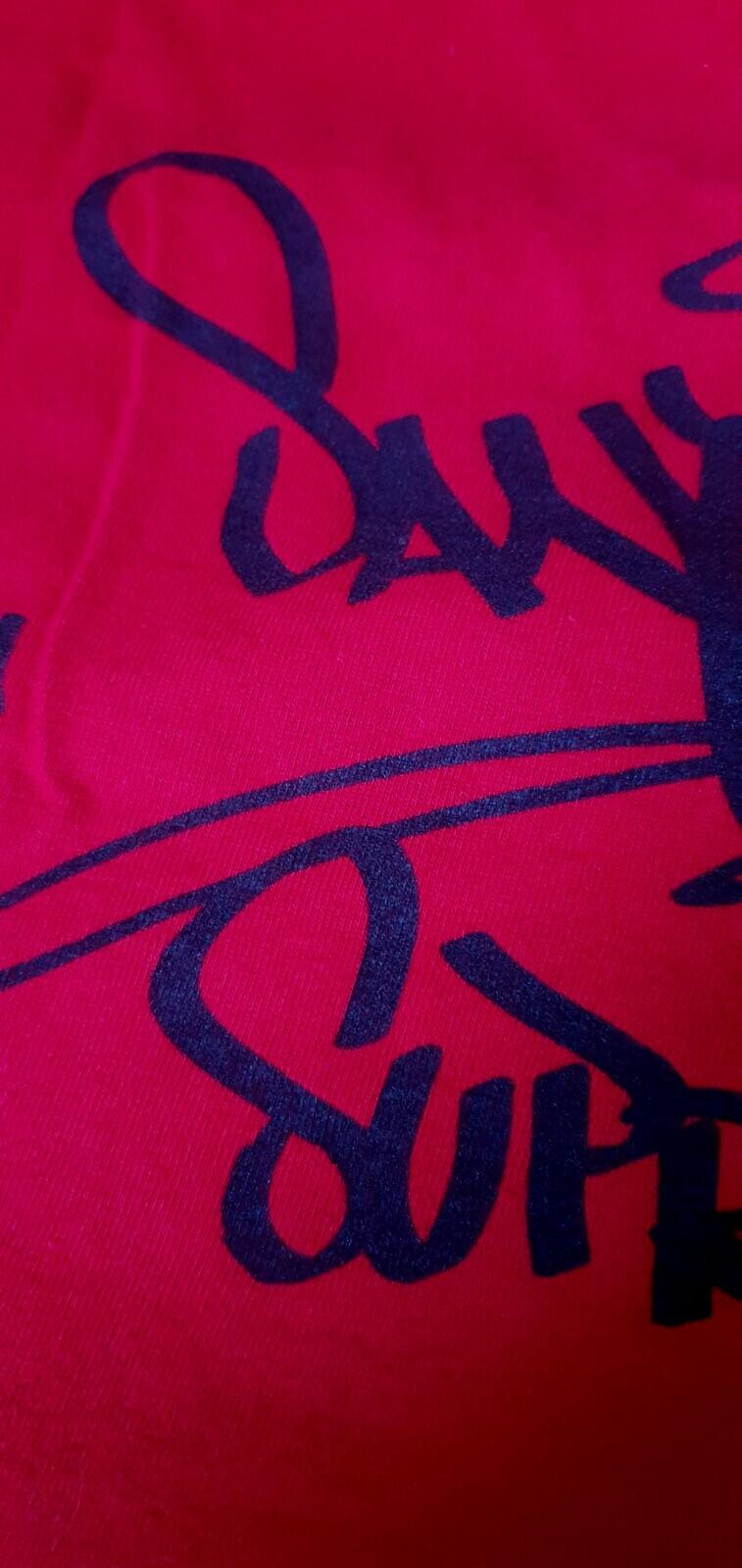FW19 Supreme Bridge Tee Talla M Rojo Sane Smith
