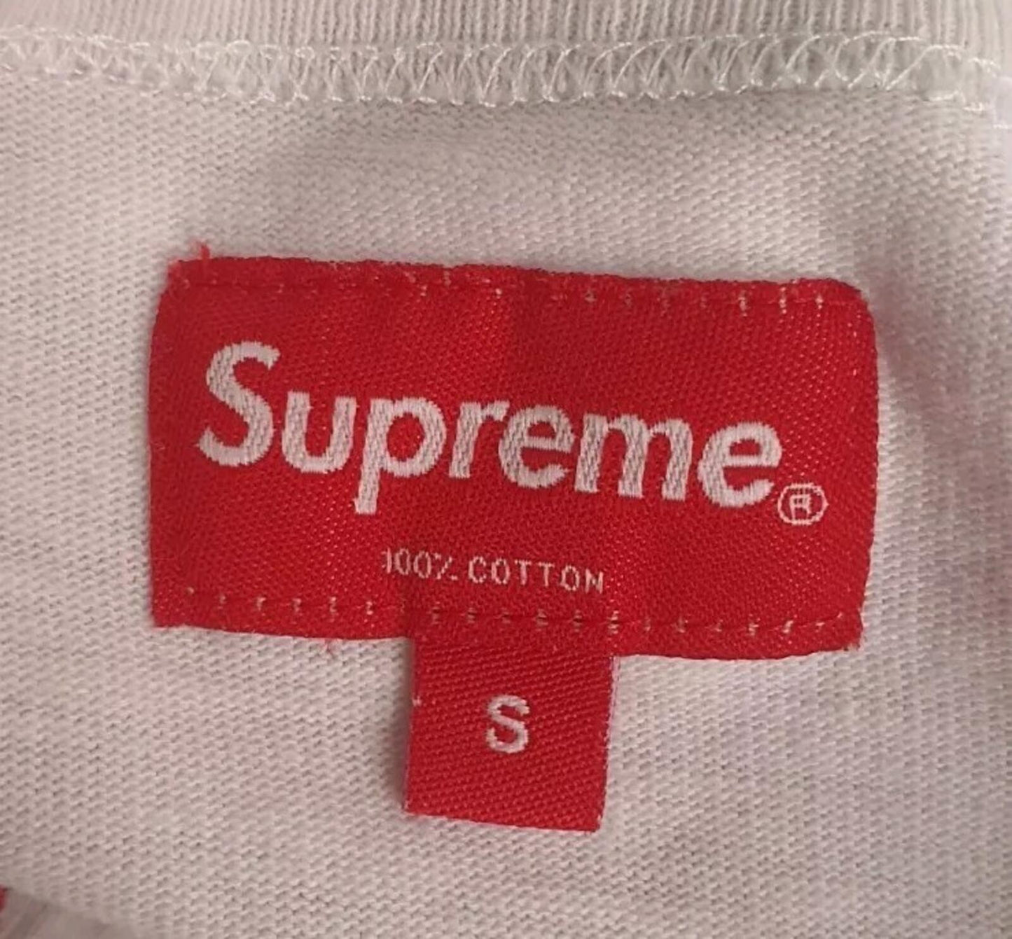FW20 Supreme Plaid Appliqué S/S Top S Small T-shirt White Tee