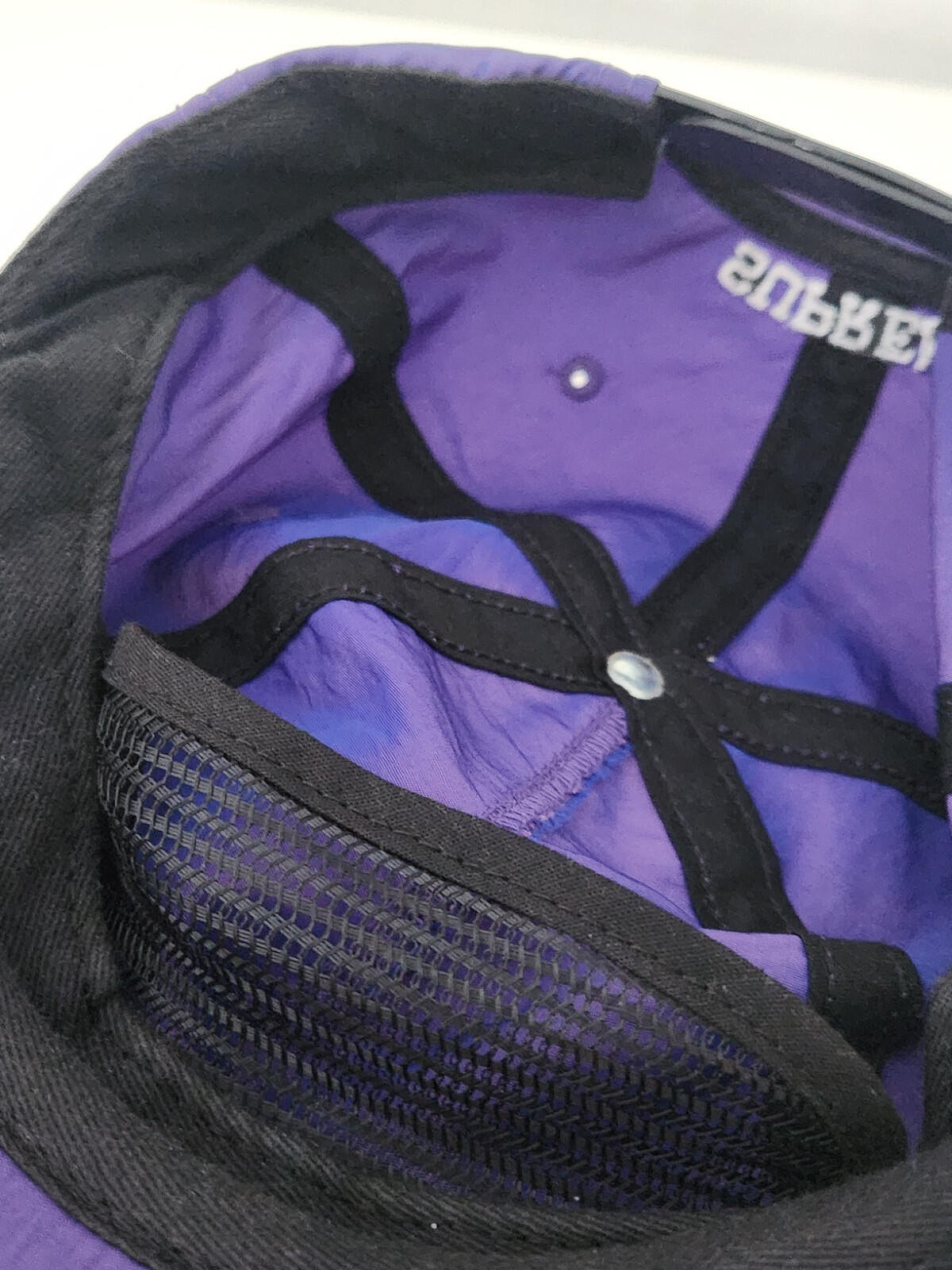 Gorra de 5 paneles Supreme Iridescent Logo SS16 Morada