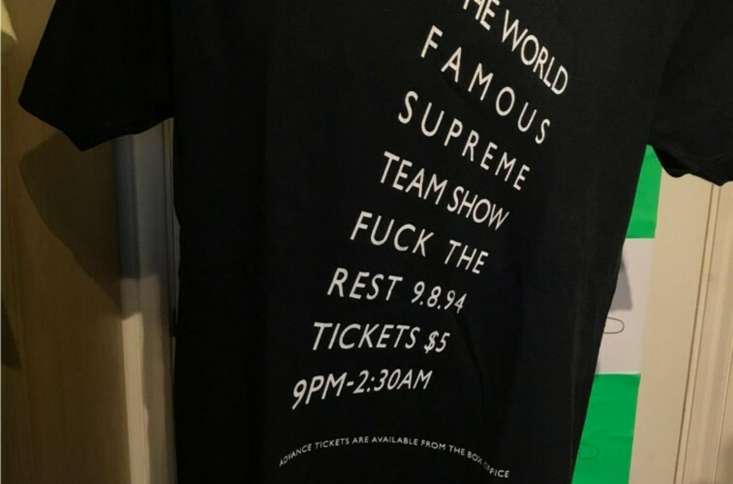 FW13 Supreme World Famous Team Show Flyer Tee Black Size M