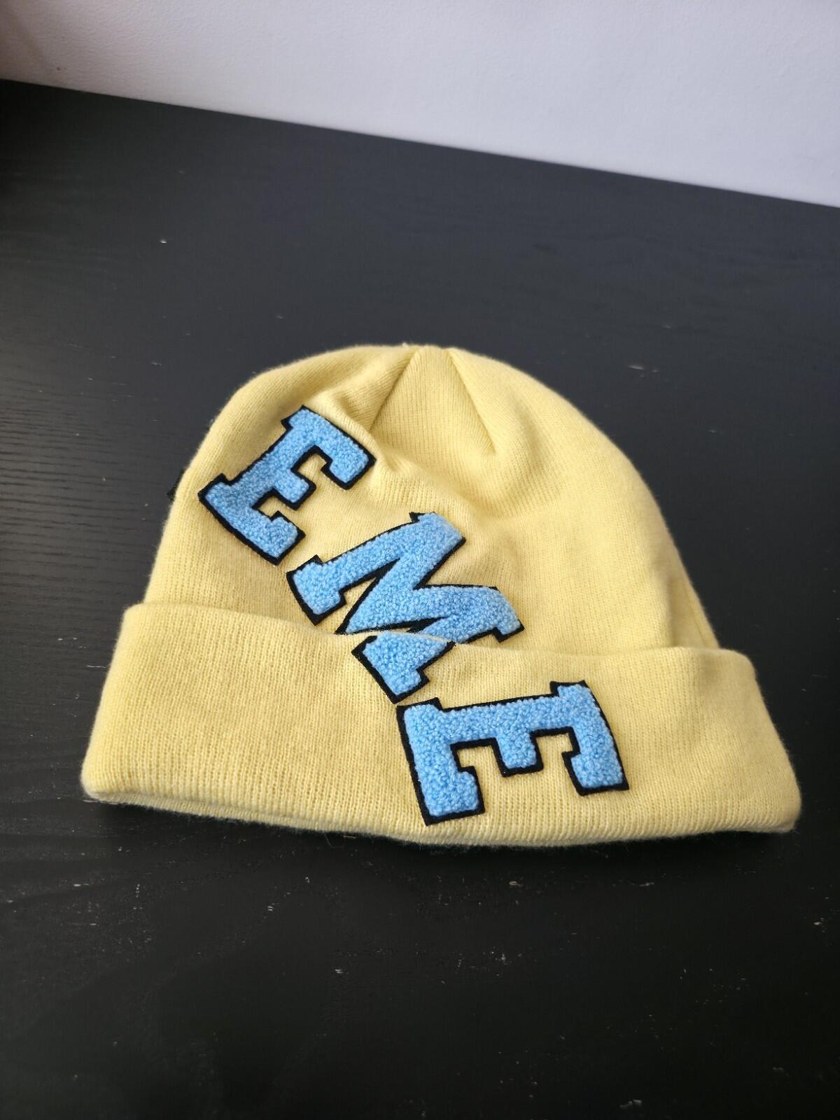 FW20 Supreme New Era Big Arc Beanie Hellgelb