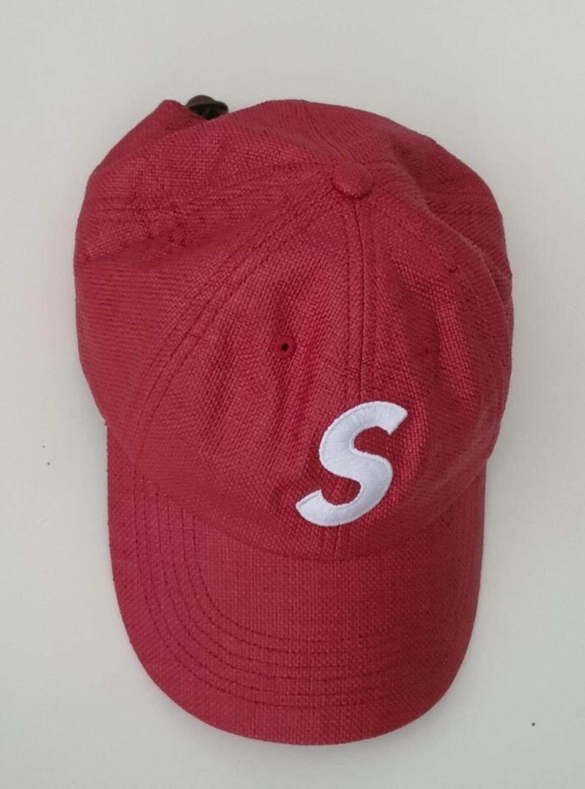 Gorra SS22 Supreme Raffia S Logo 6 Paneles Roja