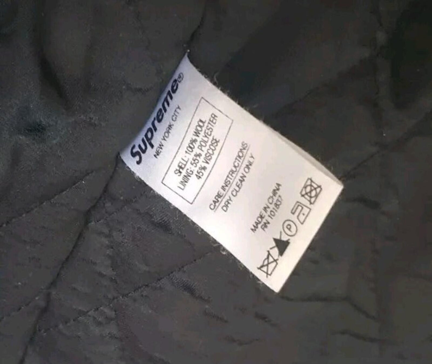 FW16 Supreme Shadow Plaid Woolrich Wool Overcoat Charcoal L Large Coat