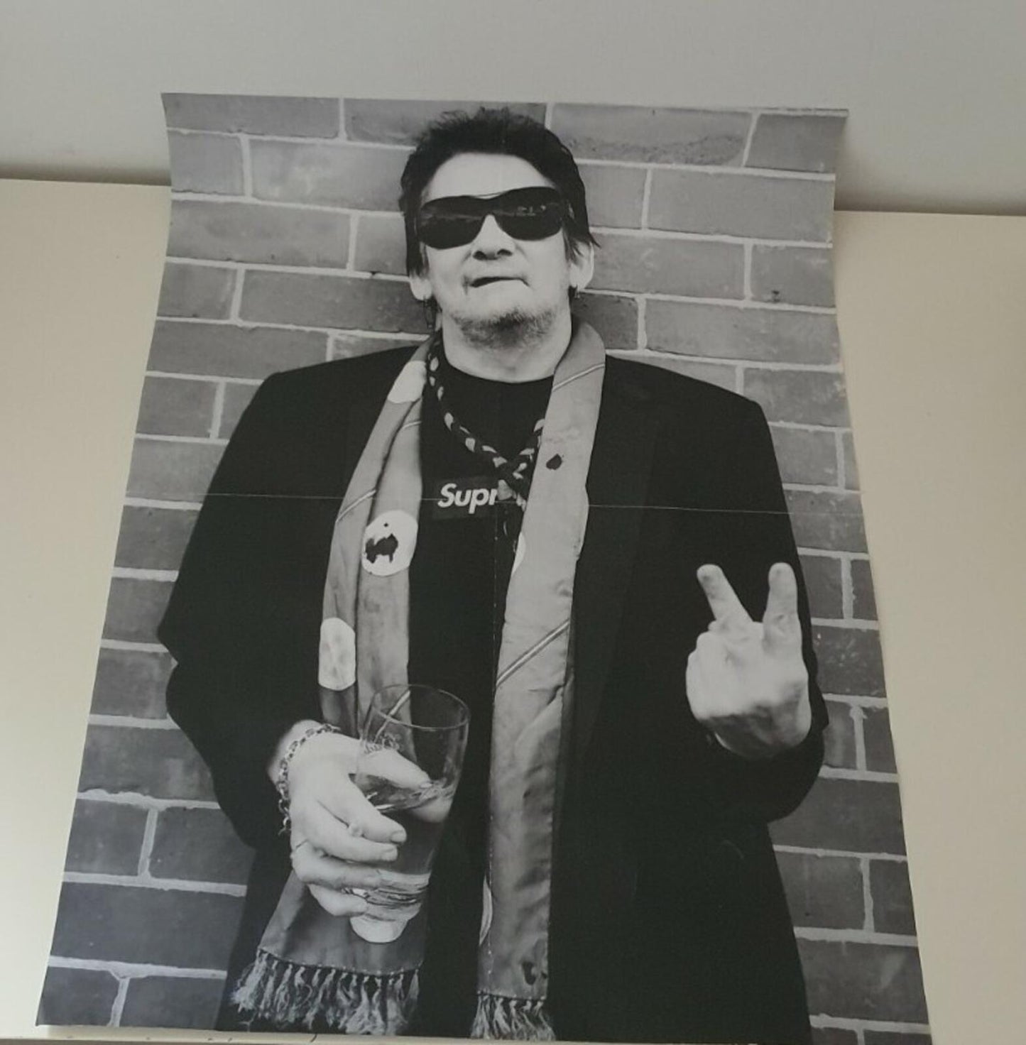 FW13 Supreme x Shane MacGowan poster Musician Vintage Rare 2013 Accessory