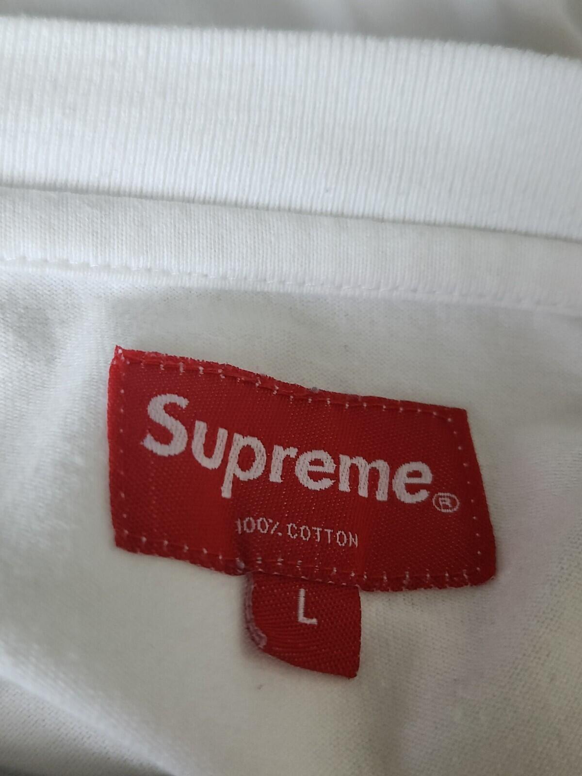 SS20 Supreme Meta logo White Longsleeve top size L large L/S T-shirt tee