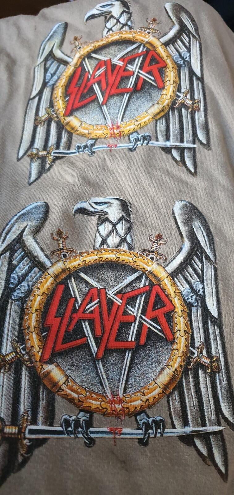 FW16 Supreme x Slayer Eagle tee T-shirt size L large Rare Stone