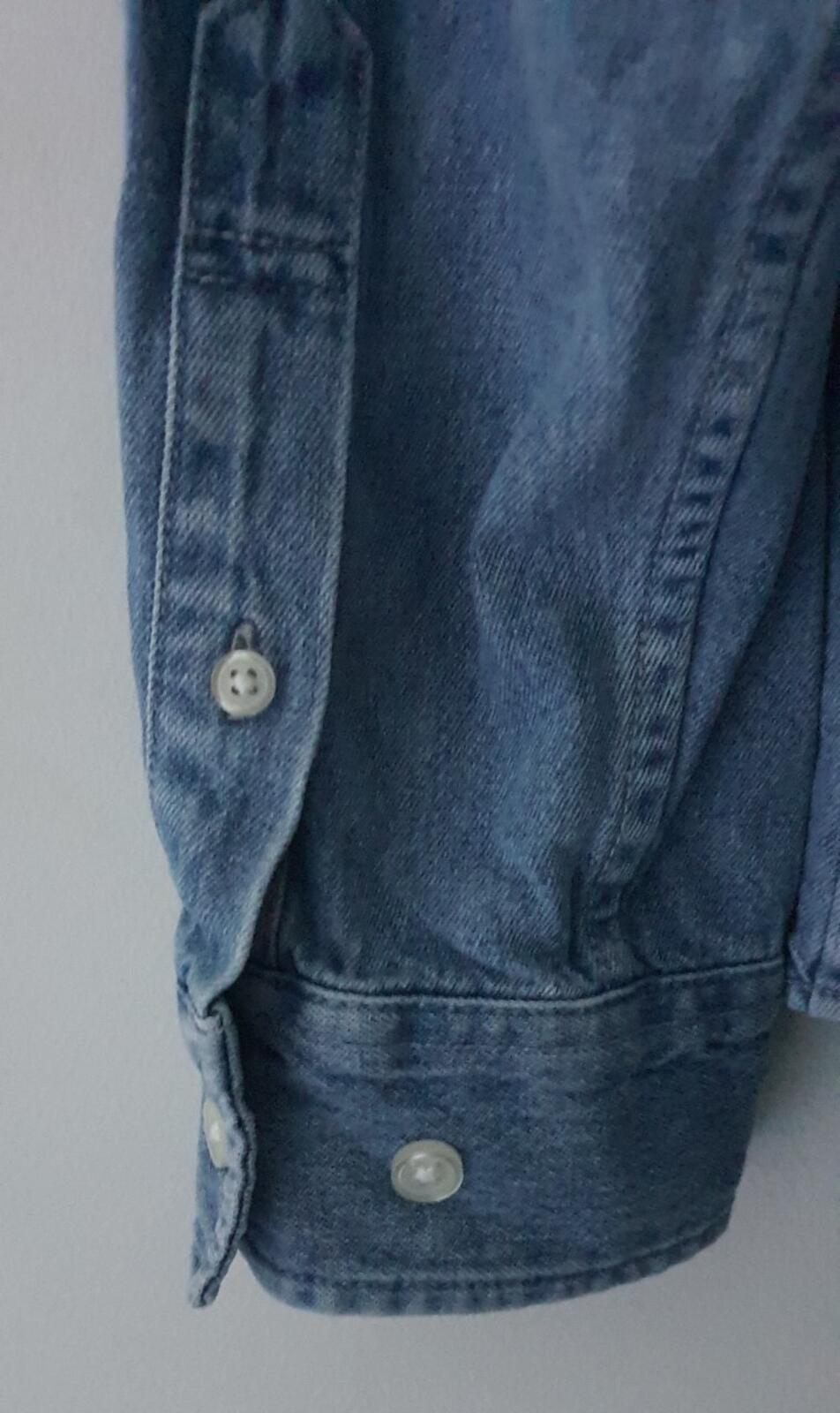 FW21 Supreme Small Box Denim Shirt Blue Talla M Mediana
