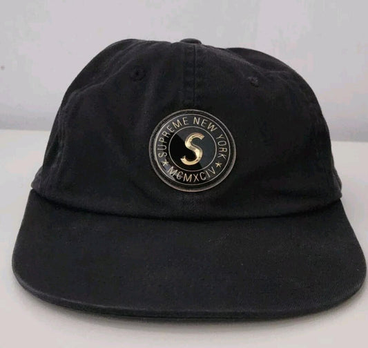 FW19 Supreme Chino Twill Gel S Logo 6-panel Green Hat Cap