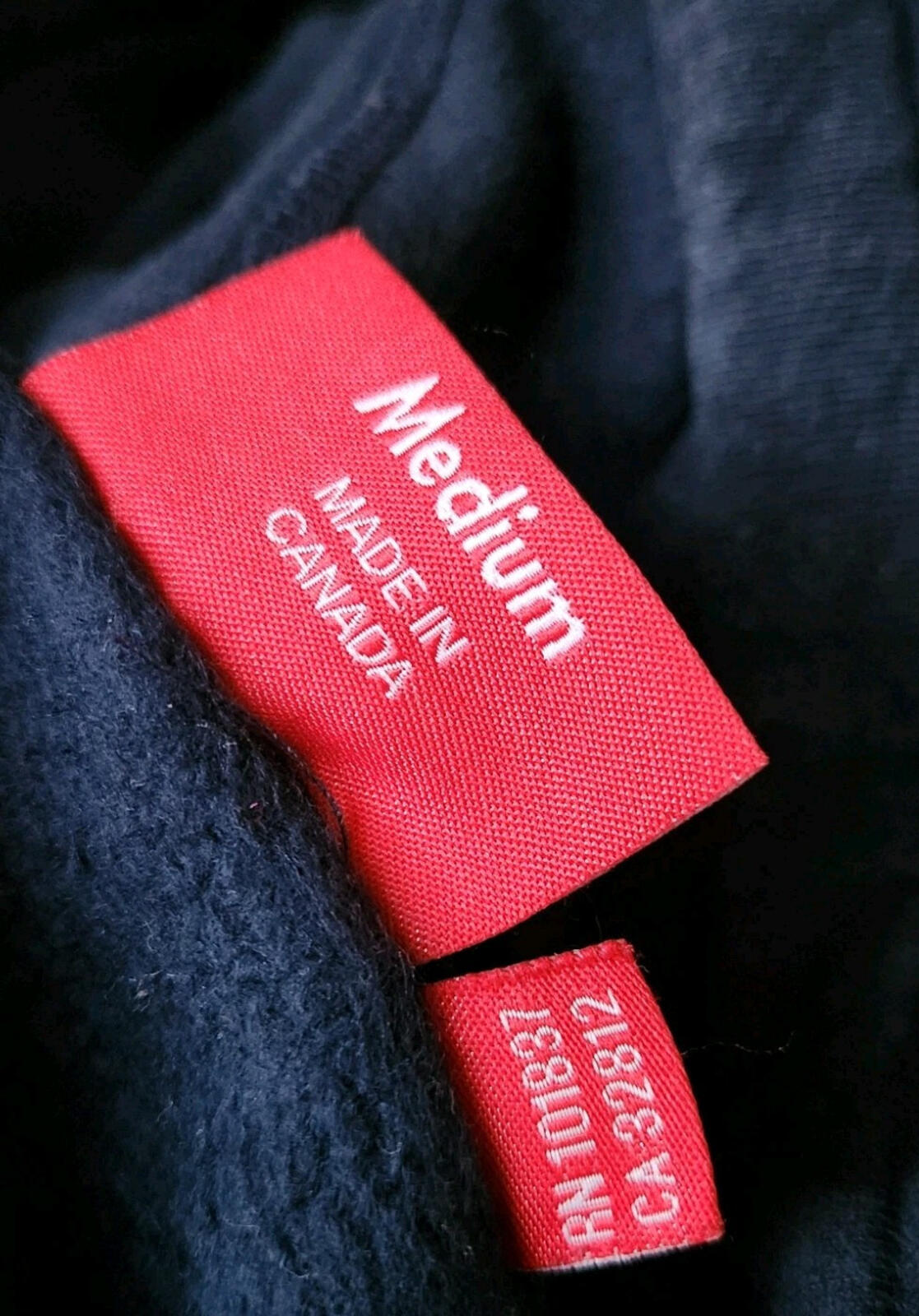 SS17 Supreme Sleeve Patch Hooded Sweatshirt Navy Size M