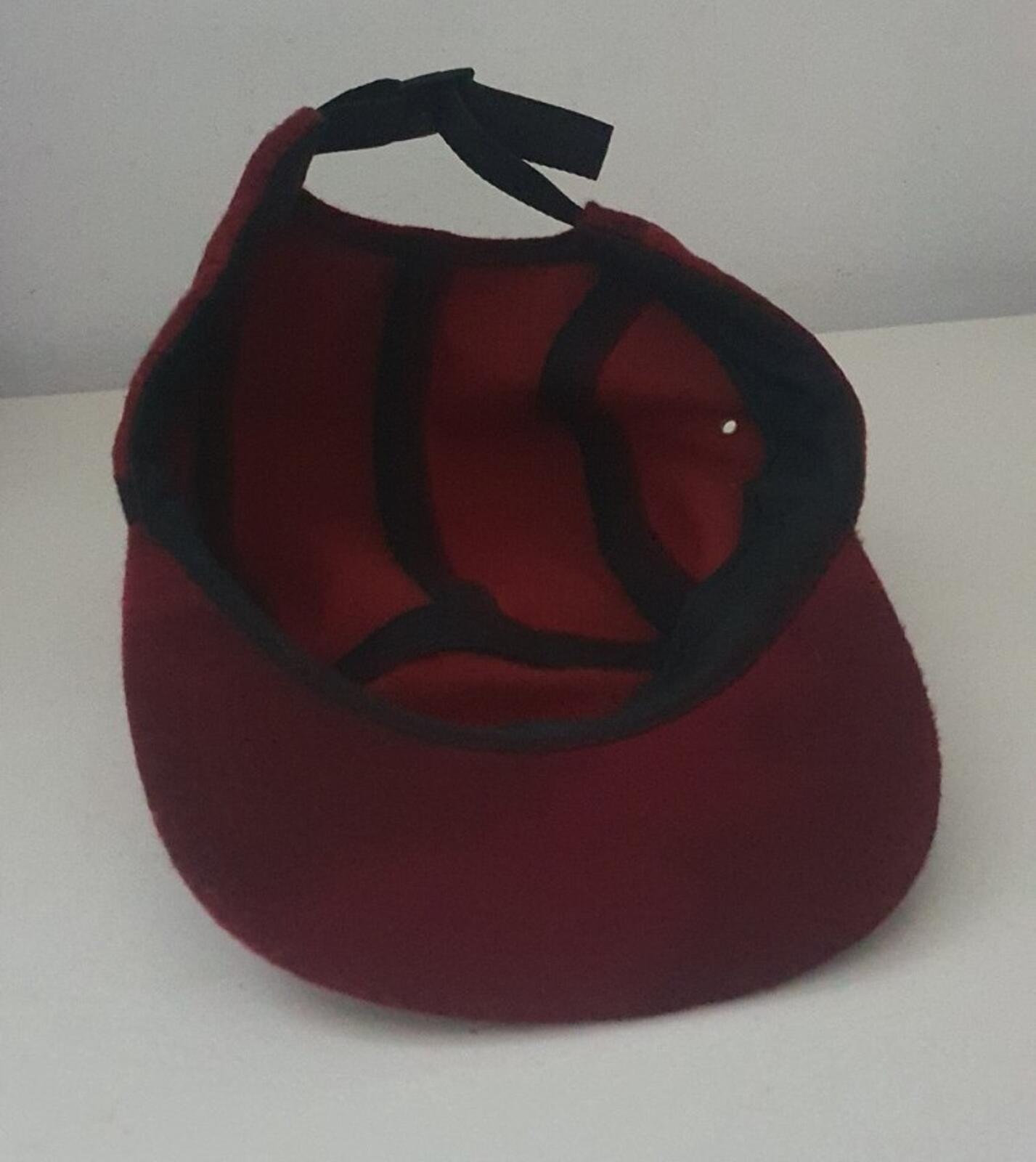 FW17 Supreme Camo Wool camp cap Burgundy Hat Red Box Logo