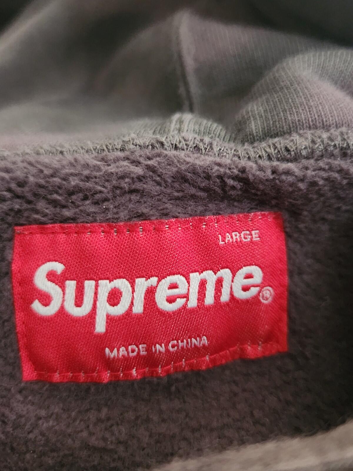 SS20 Supreme Overdyed Hooded Sweatshirt Size L Large hoodie Black Painted Camo