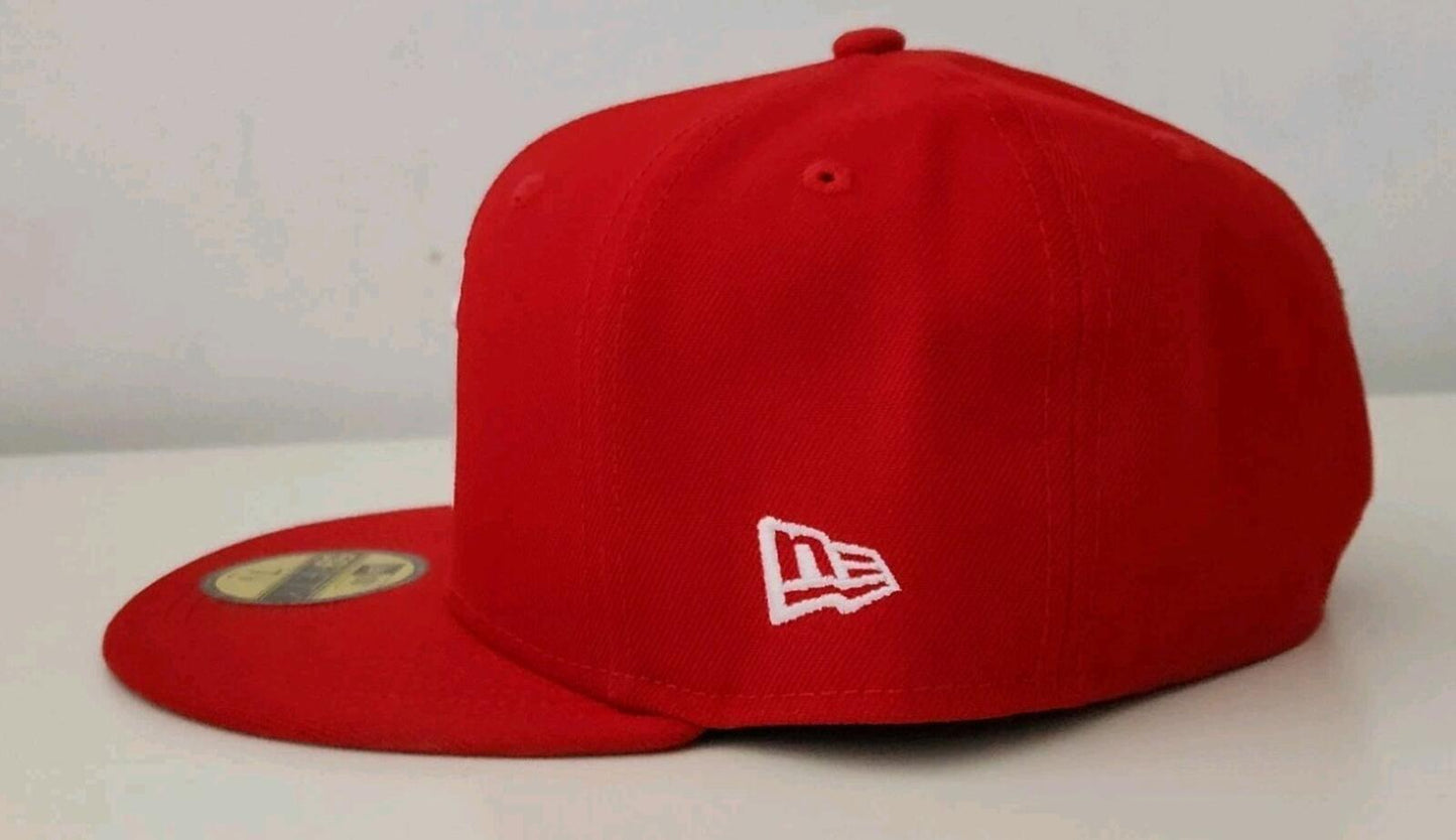 FW23 Supreme Jesus Piece S Logo New Era 59Fifty Hat 7 1/8 Red Grey cap snapback