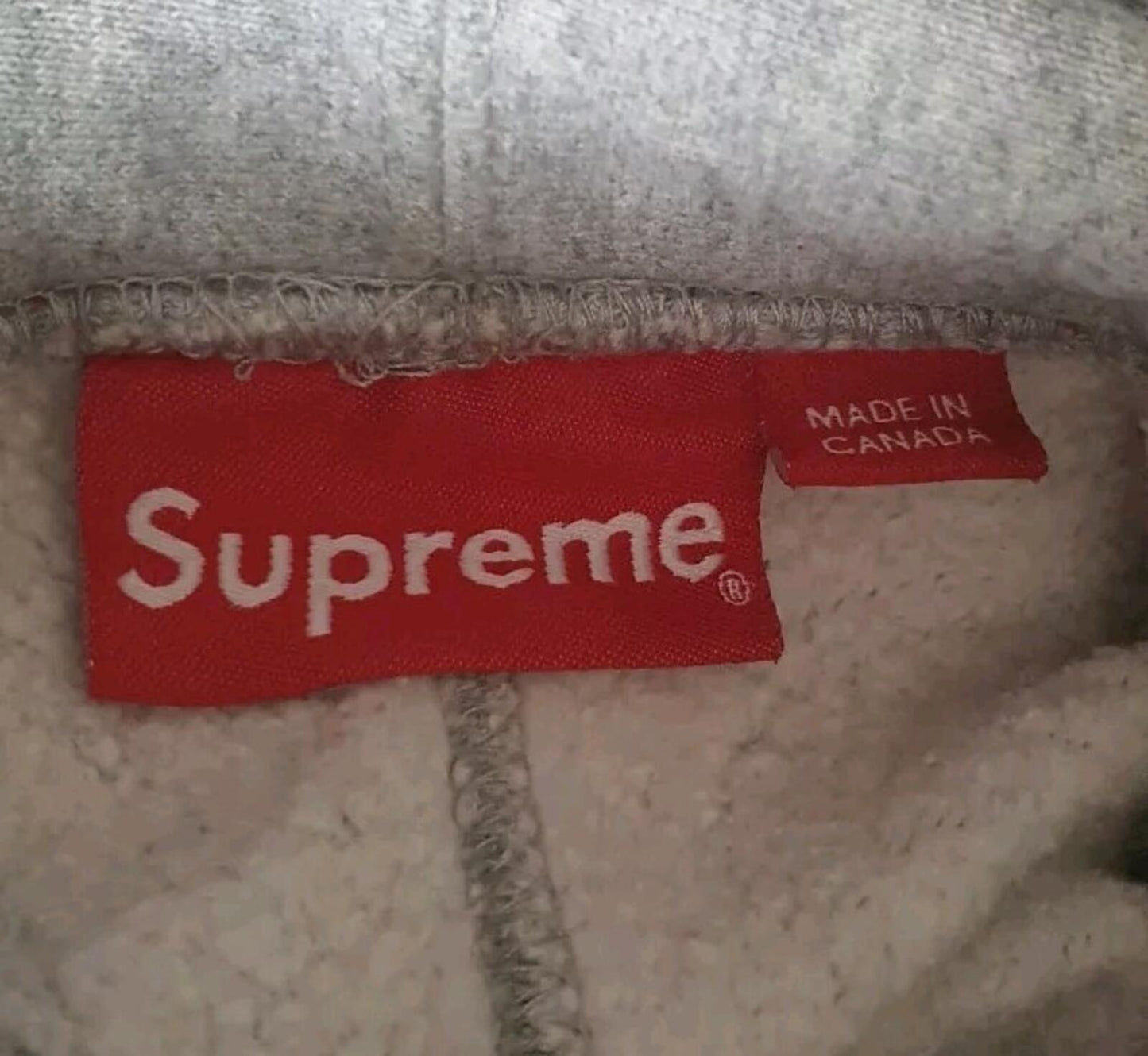 FW13 Supreme 2-Tone Arc Logo Pullover medium hoodie Red Hooded Sweatshirt Hoodie