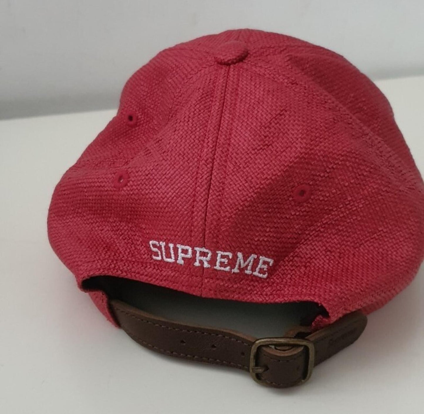 Gorra SS22 Supreme Raffia S Logo 6 Paneles Roja