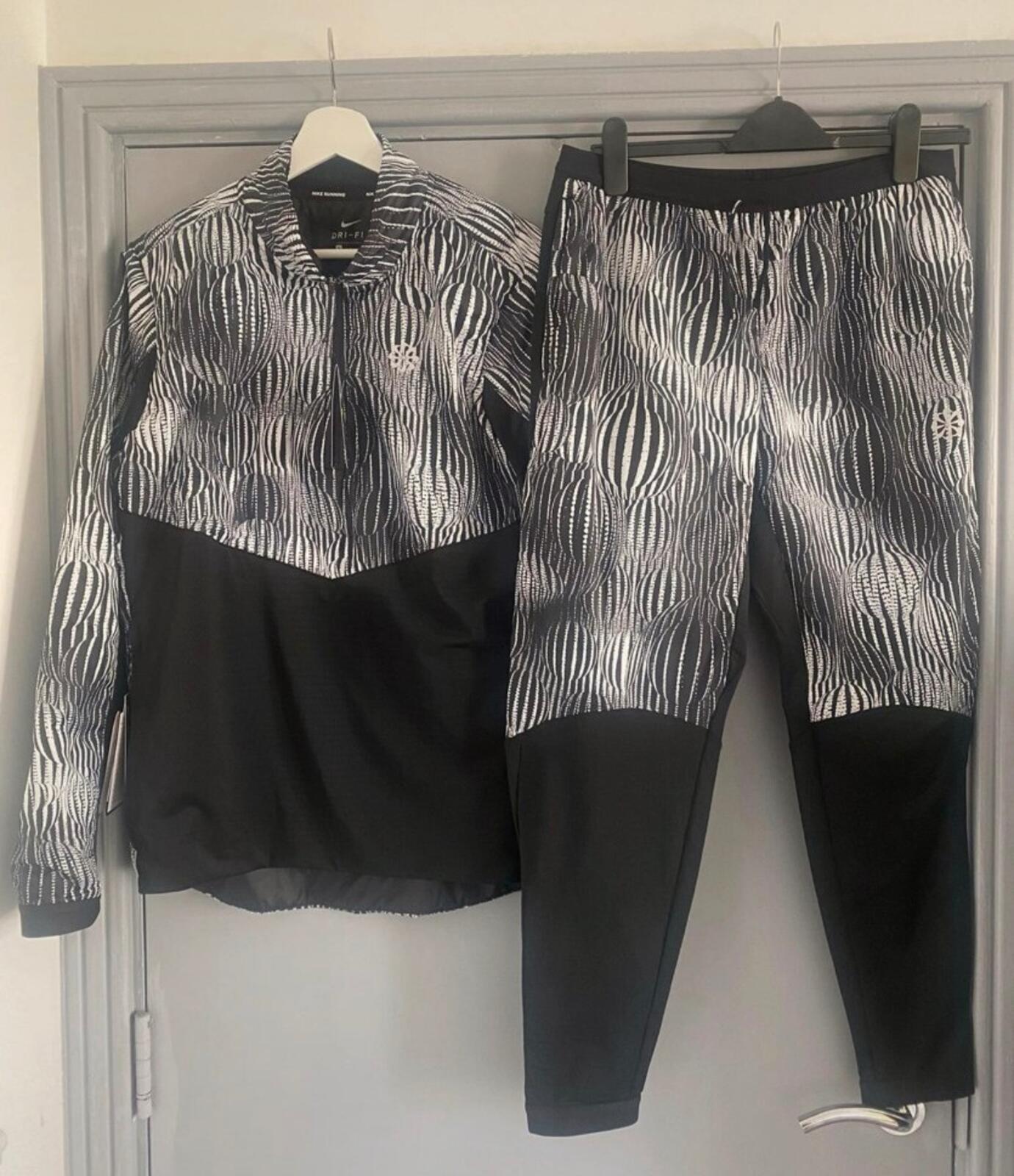 NIKE Dry Fit Thermore Running Half Zip Jacket + Pants Full Set Size M