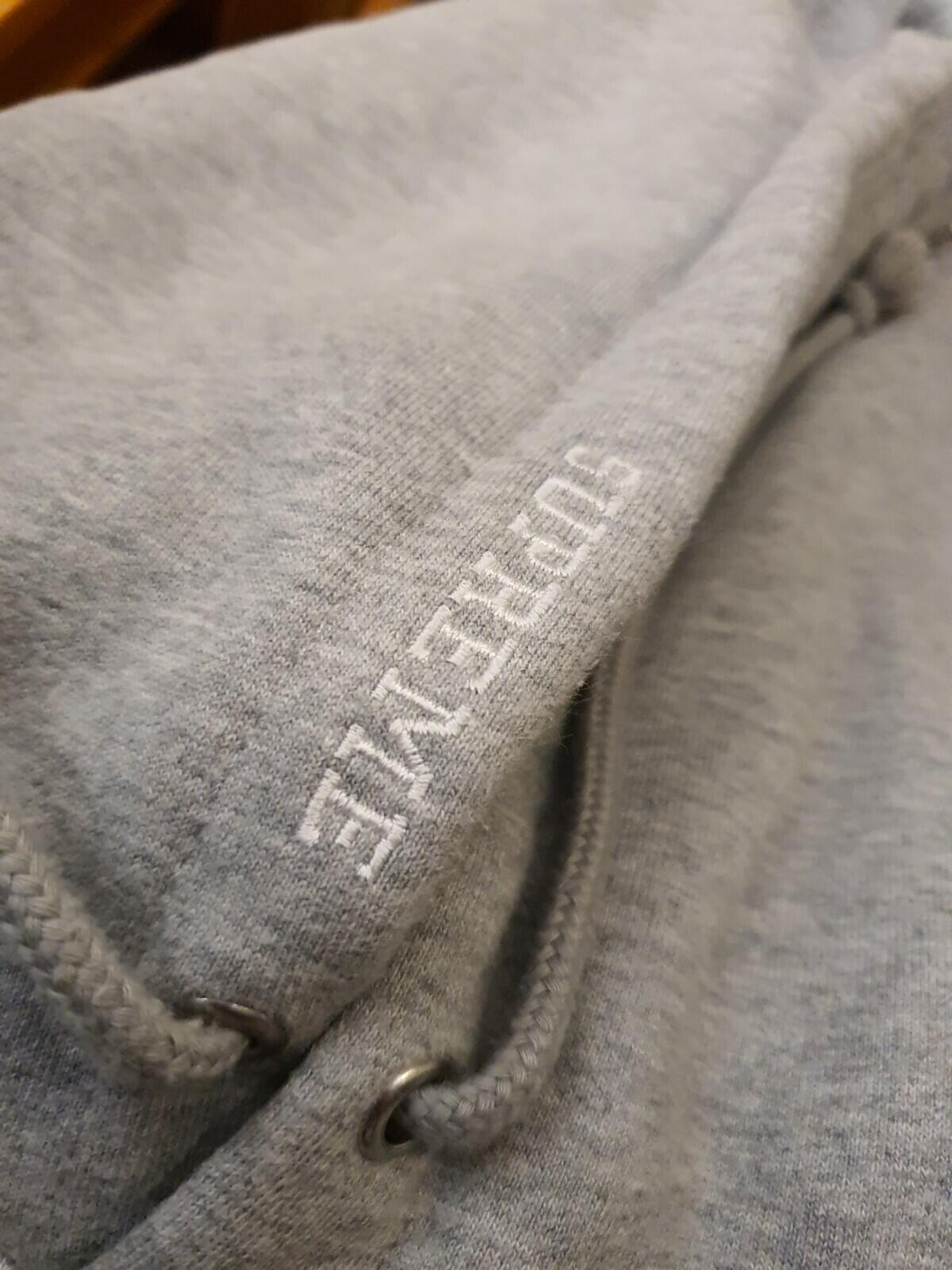 FW15 Supreme x Champion hooded sweatshirt size L large hoodie heather grey Rare