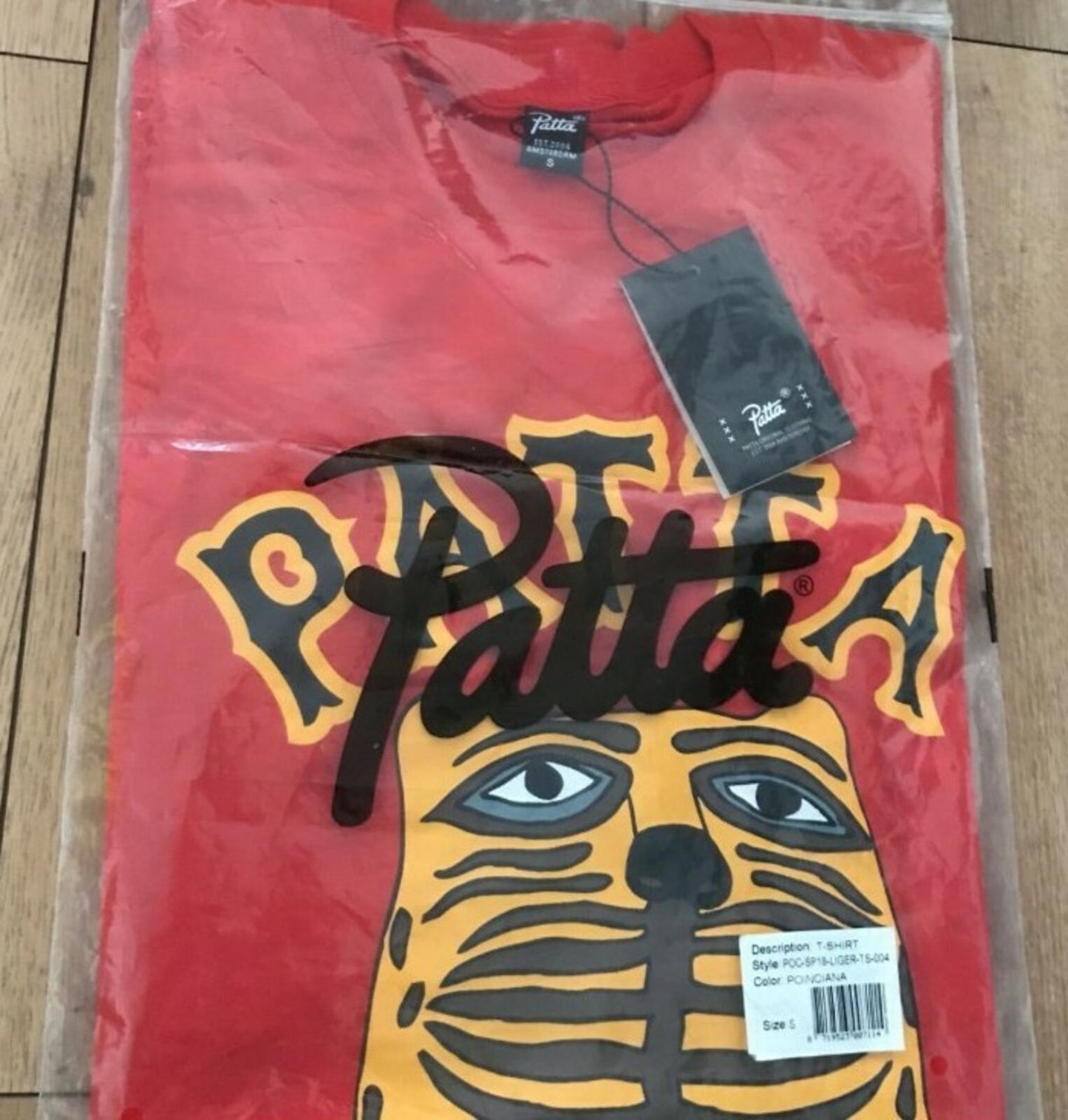 PATTA Liger Tee size S small T-shirt Poinciana New with tag 2018 Top