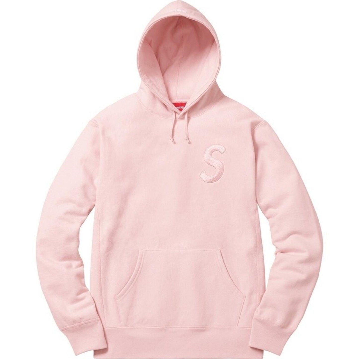FW17 Supreme Tonal S Logo Hooded Sweatshirt Pink Size M
