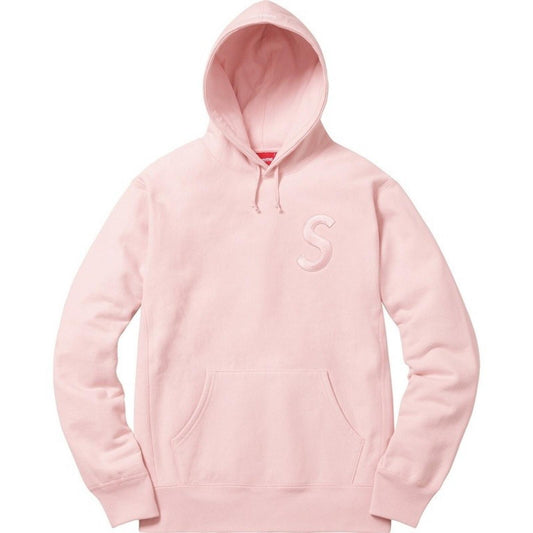 FW17 Supreme Tonal S Logo Hooded Sweatshirt Pink Size M