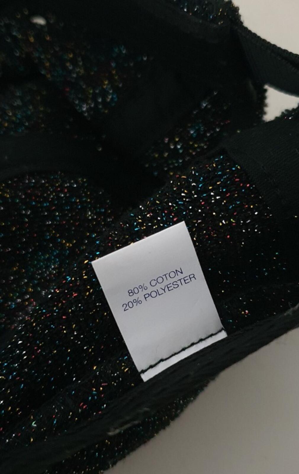 Gorra campamento Supreme Glitter Terry SS19 Negra