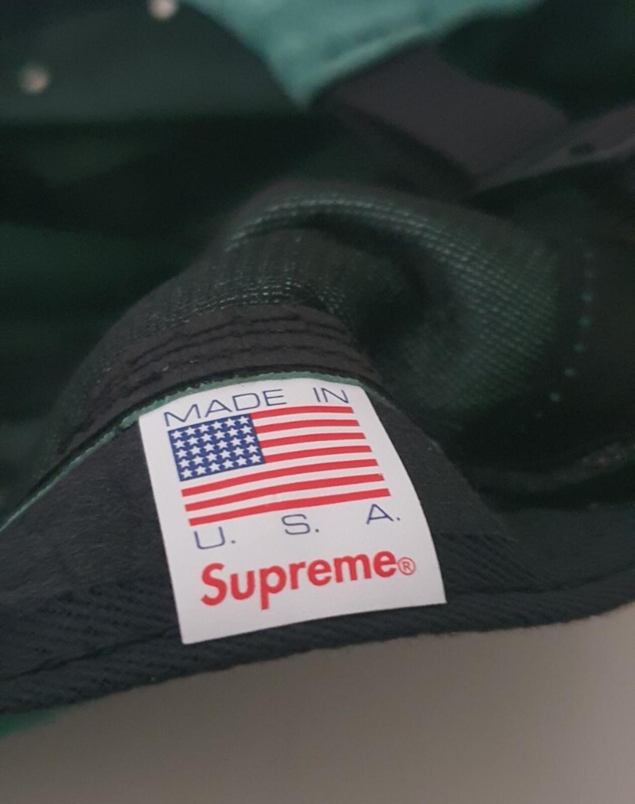 SS17 Supreme Suede Camp Cap Light Green Leather Hat Box Logo