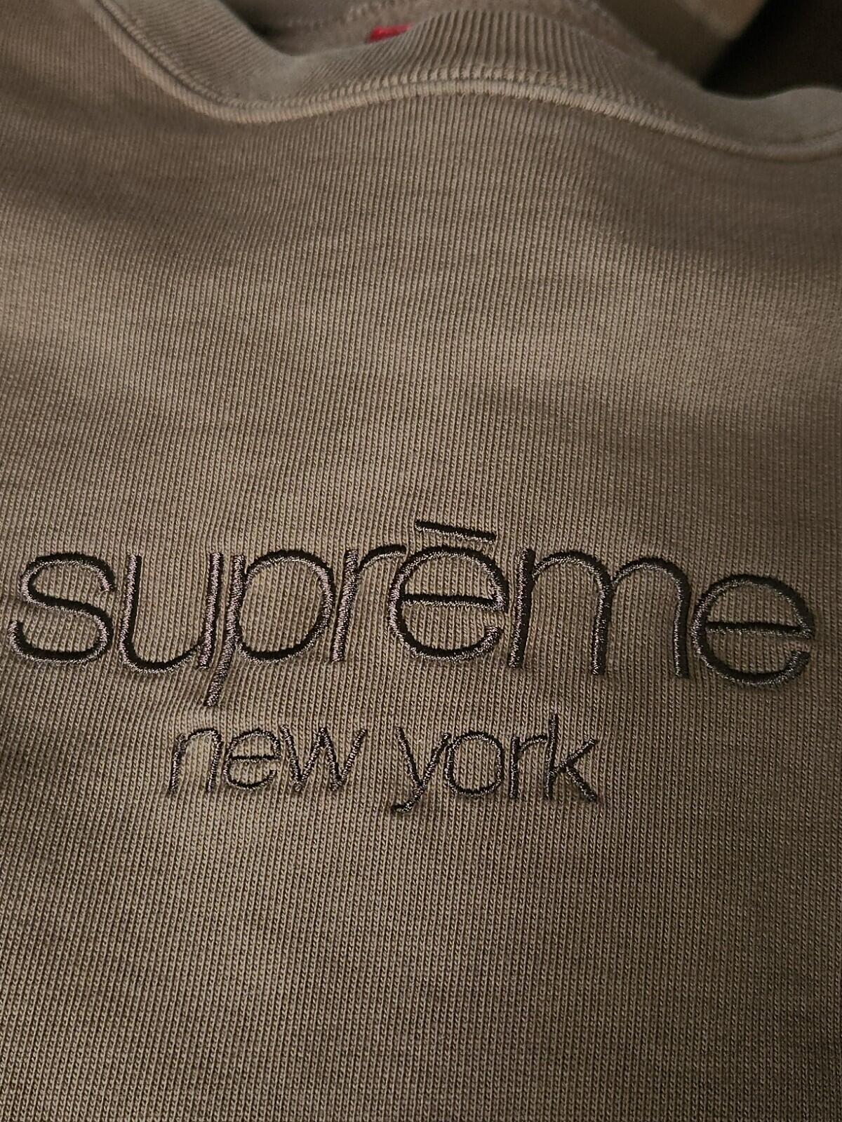 SS19 Supreme Dipped crewneck size M medium Brown sweatshirt