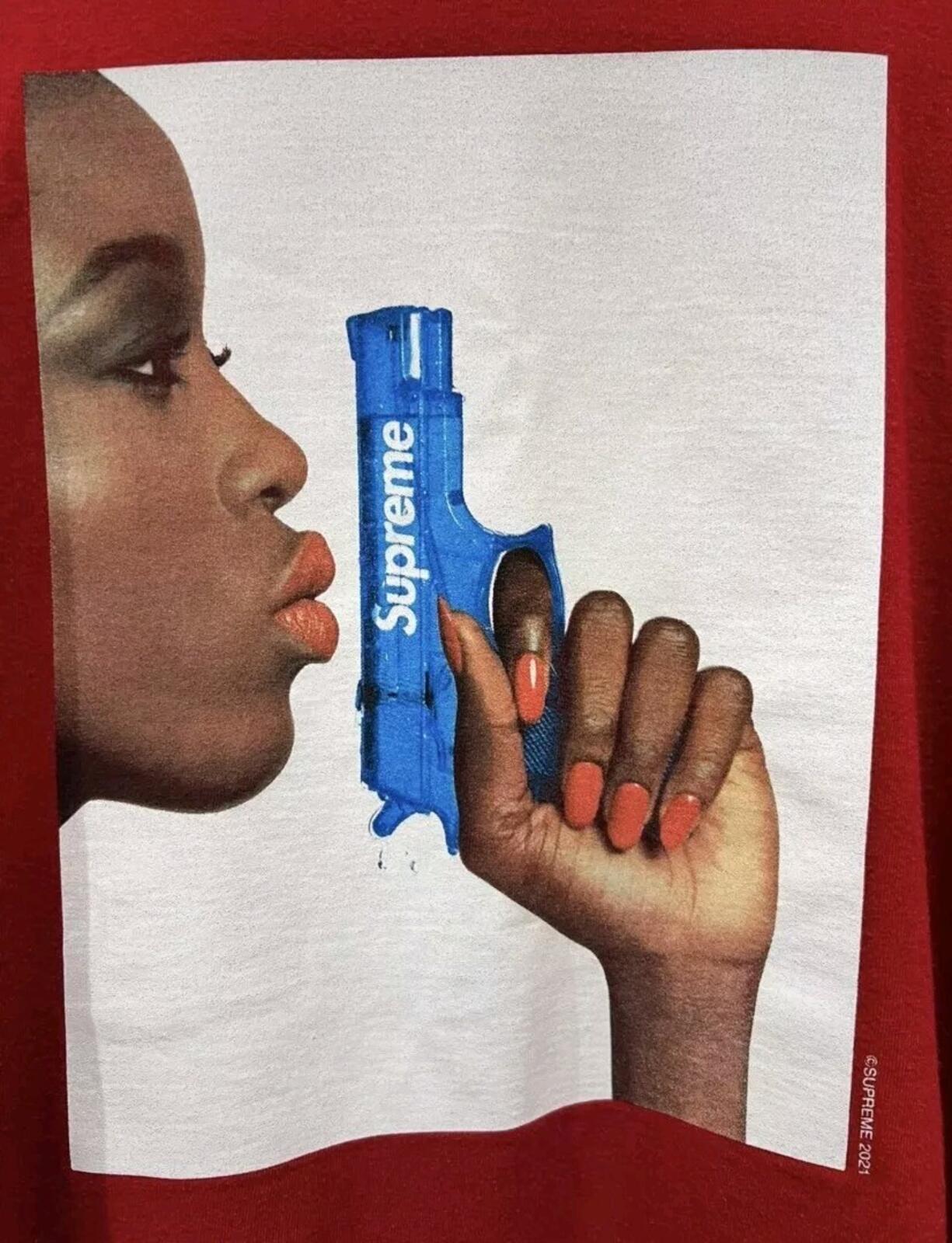 SS21 Supreme Water Pistol Tee Red Size M