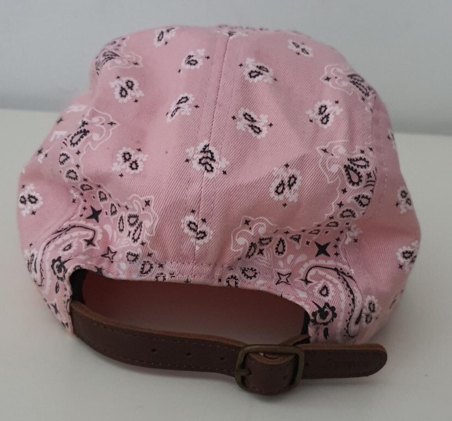 SS21 Supreme Bandana camp cap pink hat cotton