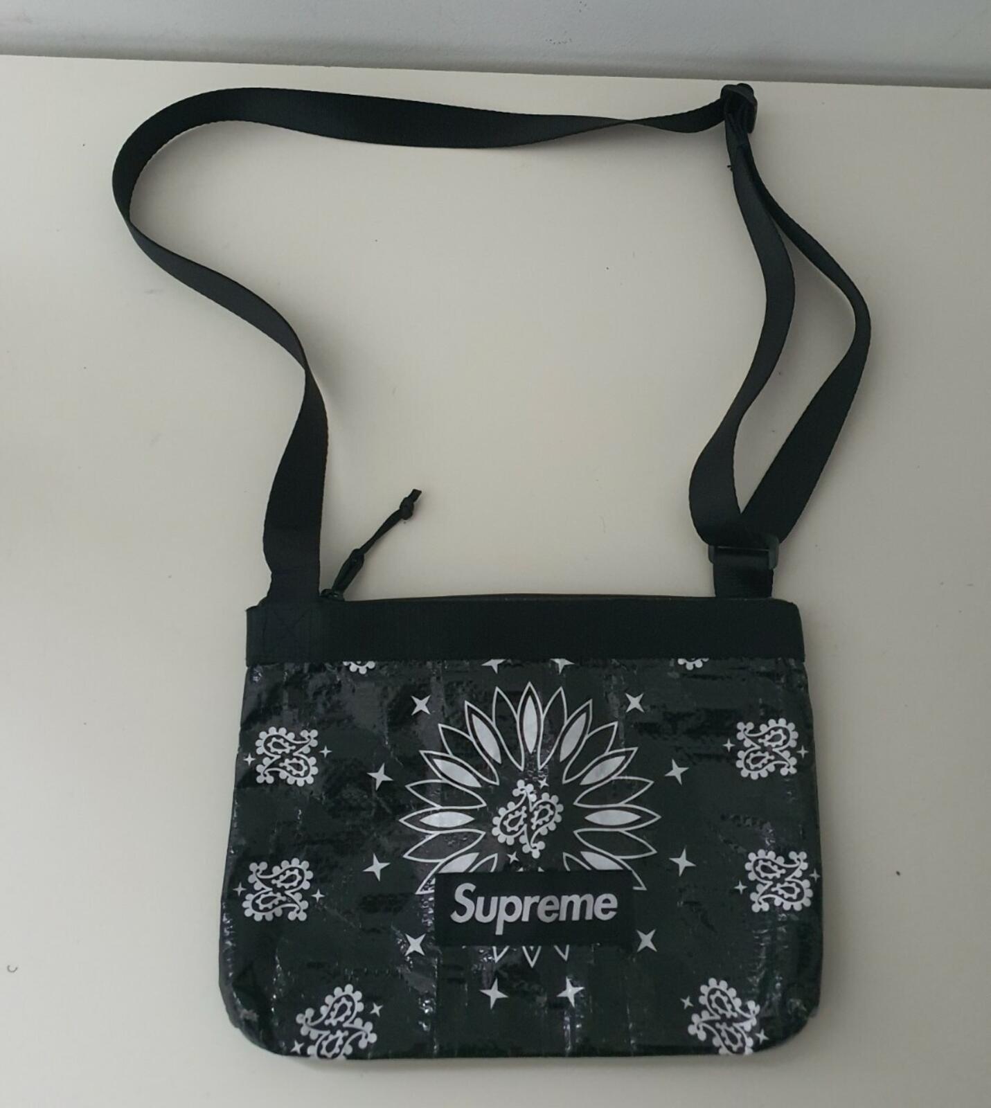 SS21 Supreme Bandana Tarp Side bag Water resistant shoulder bag 10L