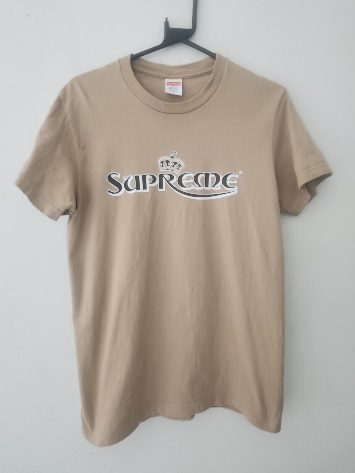 SS23 Supreme Crown Tee Khaki Size S Small T-Shirt Made In U.S.A