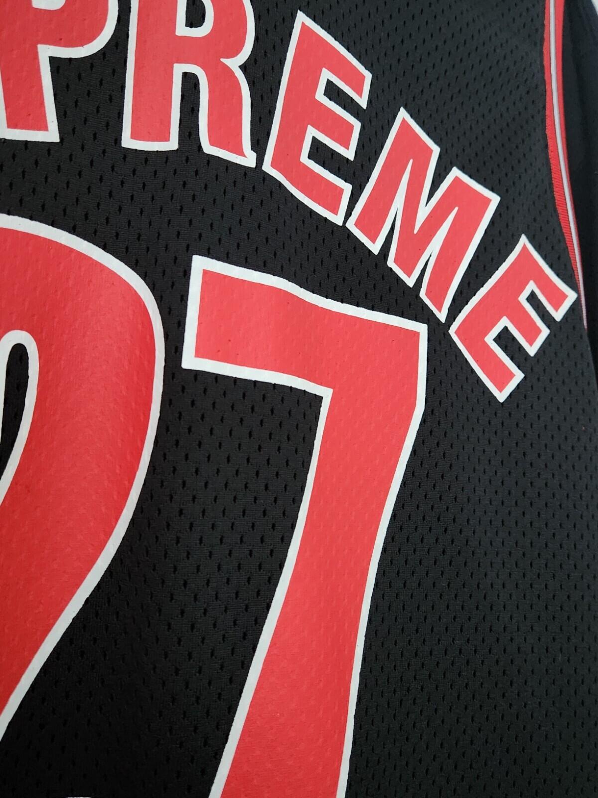 SS21 Supreme Basketball Jersey hooded sweatshirt Black Red hoodie S Small