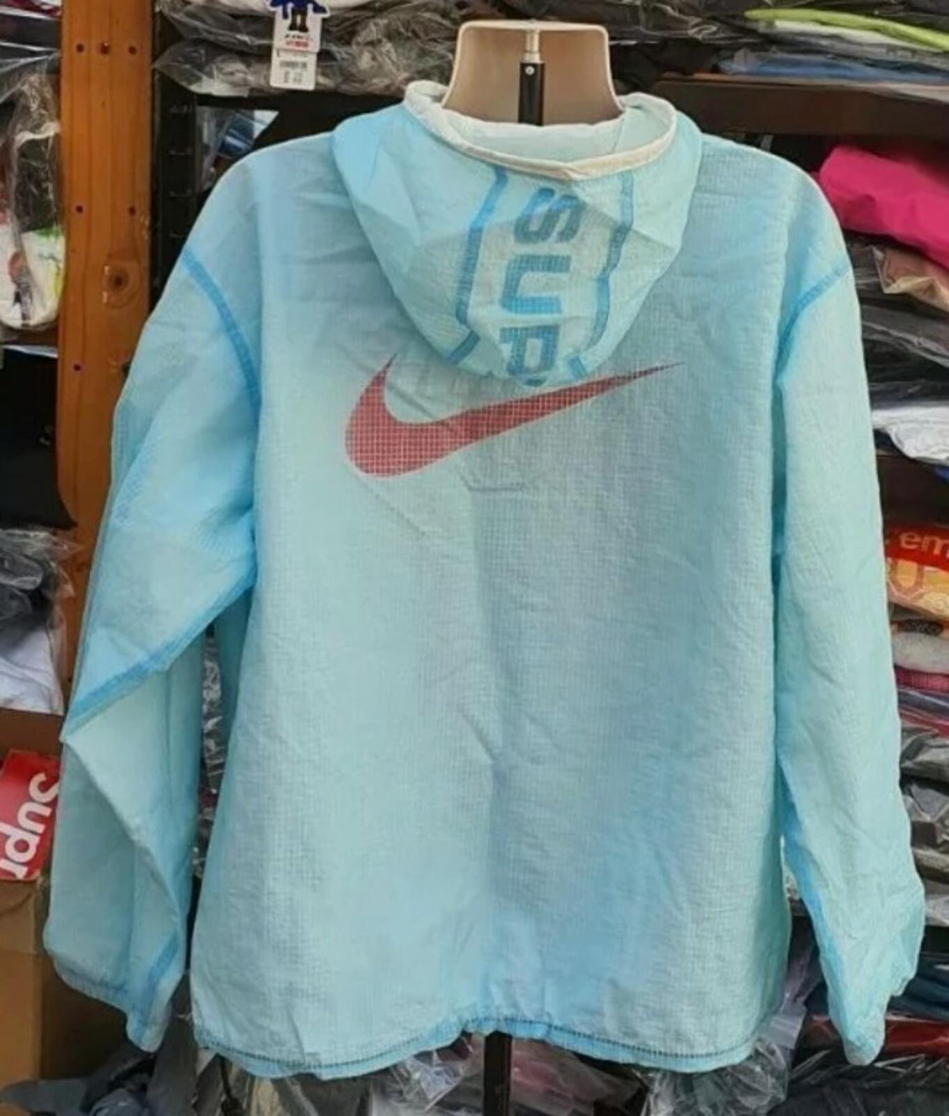 FW20 Supreme x Nike Jewel Reversible Ripstop Anorak Light Blue Size XL