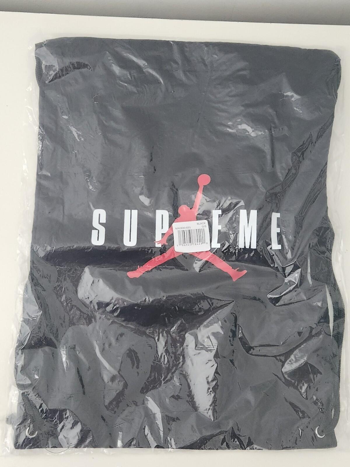 FW24 Supreme x Jordan Drawstring Bag Backpack Black