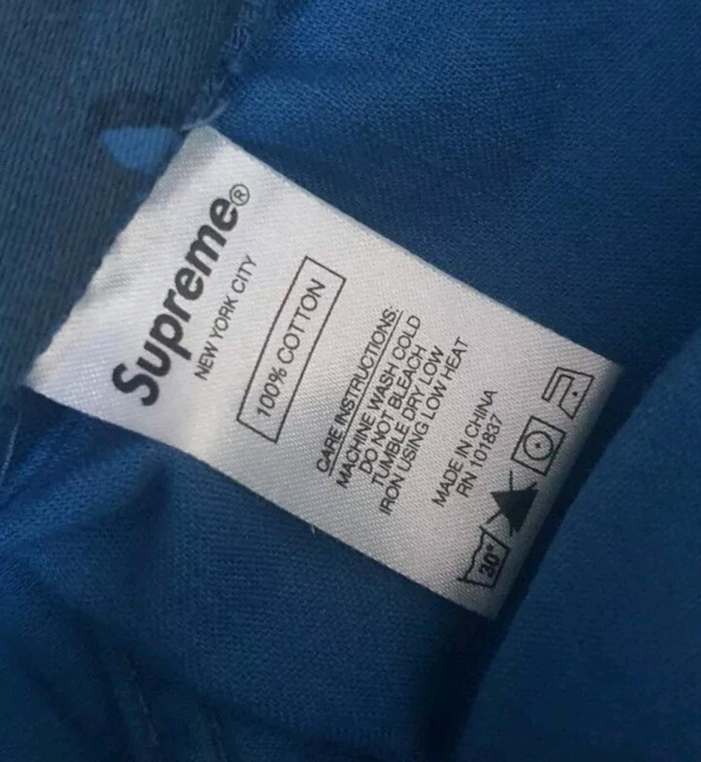 SS21 Supreme Overdyed Camo Cargo Short Blue Size 30 Small