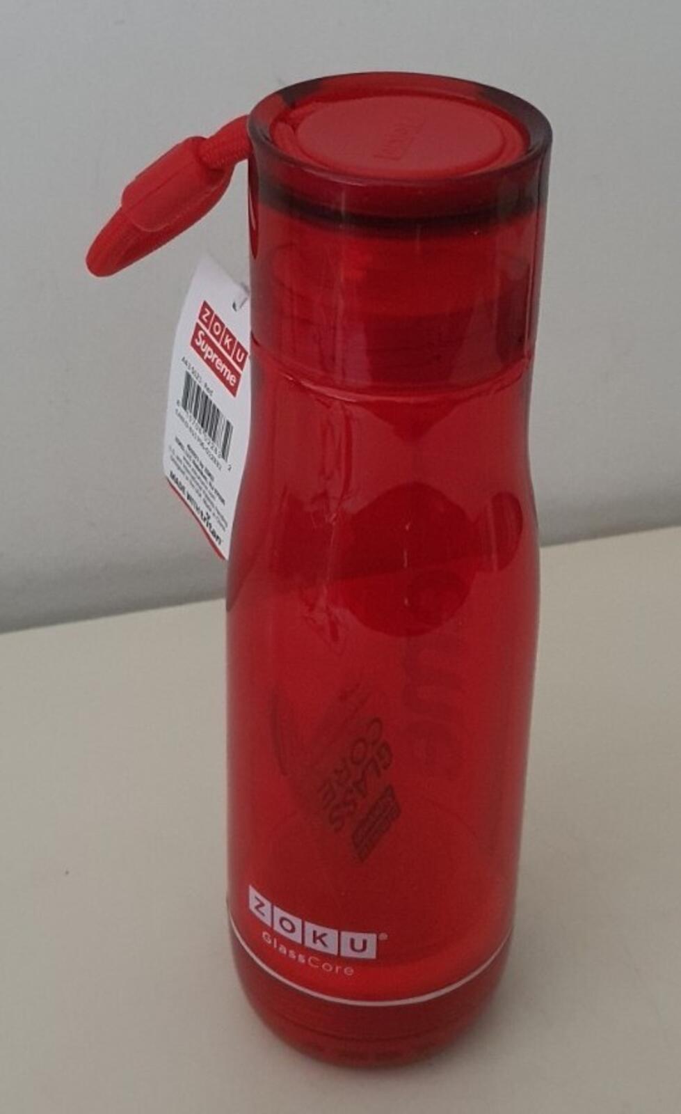 SS21 Supreme Zoku Glass core 16 Oz bottle BPA free red water bottle 475ml New