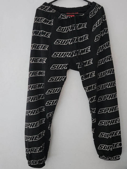 Pantalón de chándal Supreme Repeat SS18 talla M, negro, hecho en Canadá